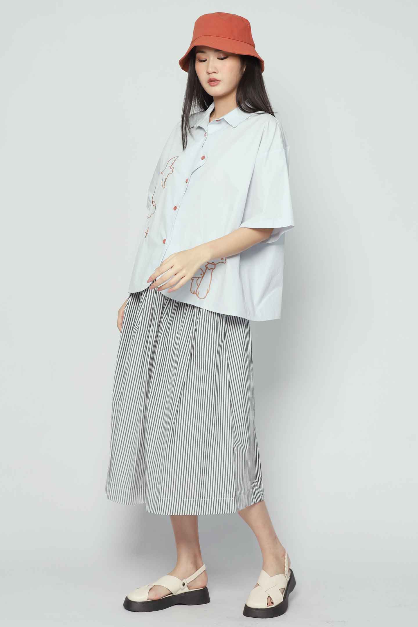 Mushroom Cutie Embroidered Top