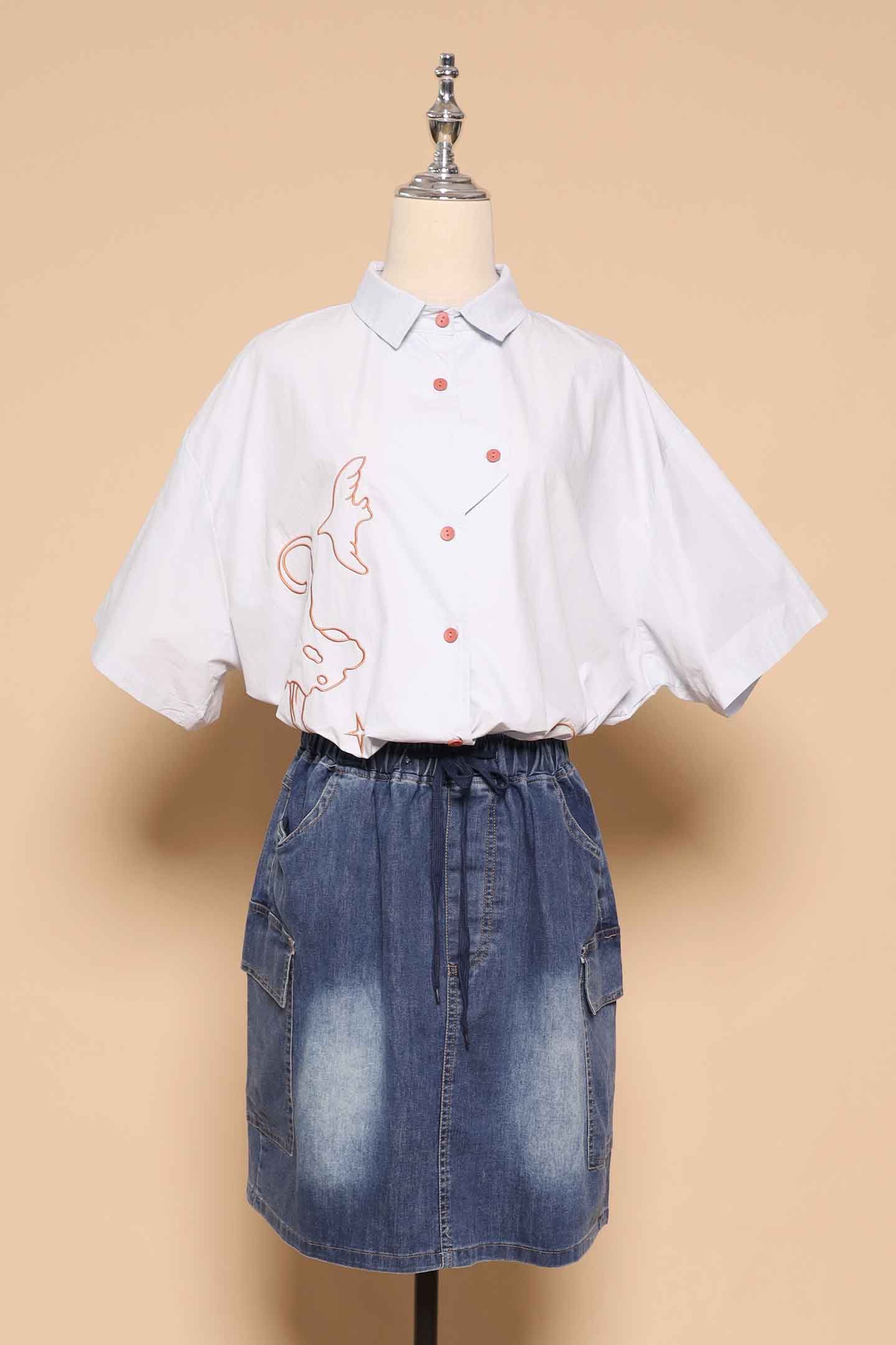 PO - Mushroom Cutie Embroidered Top