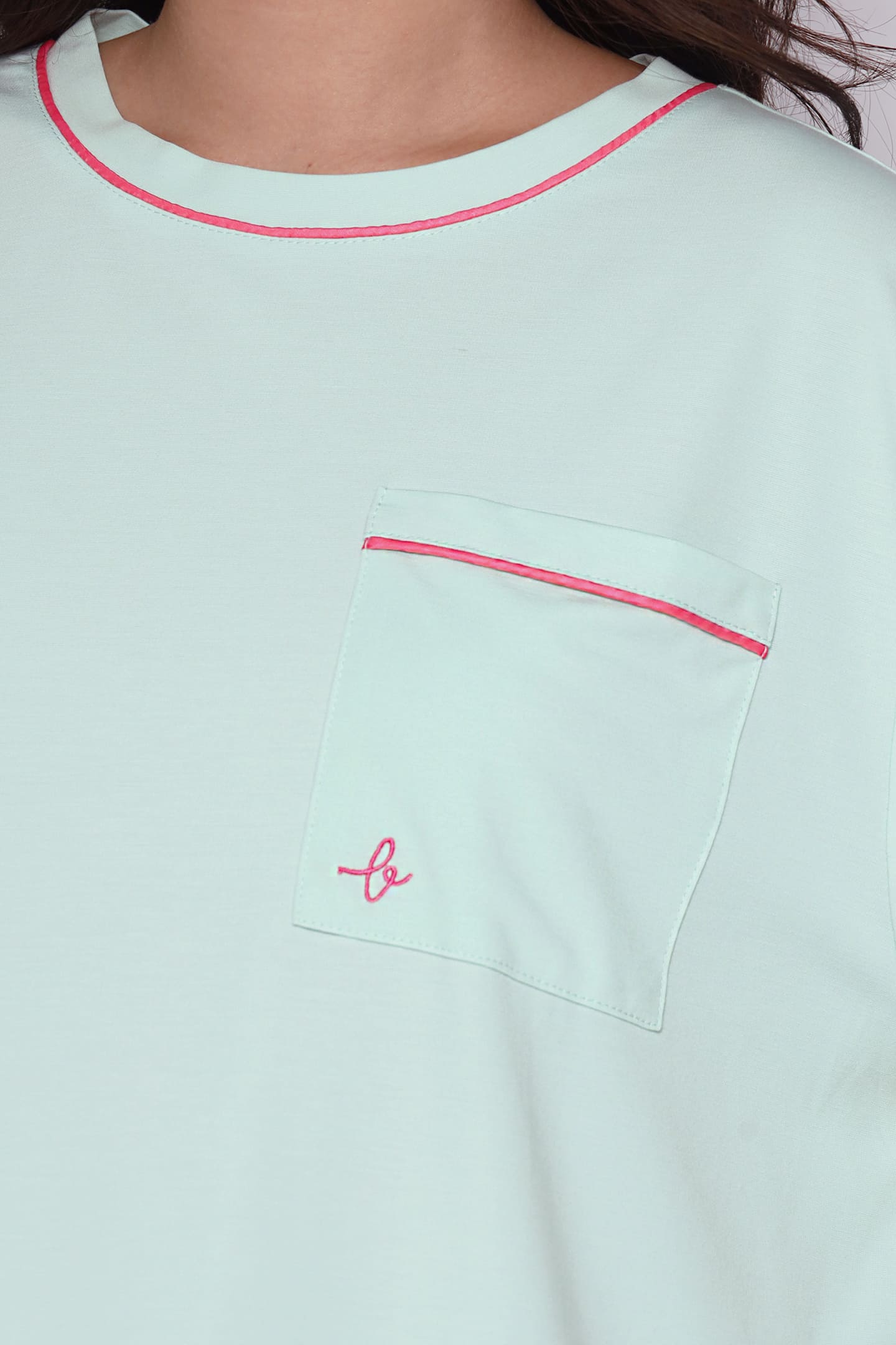 TENCEL - Nap Queen Pyjamas Shorts Set in Strawberry Mint