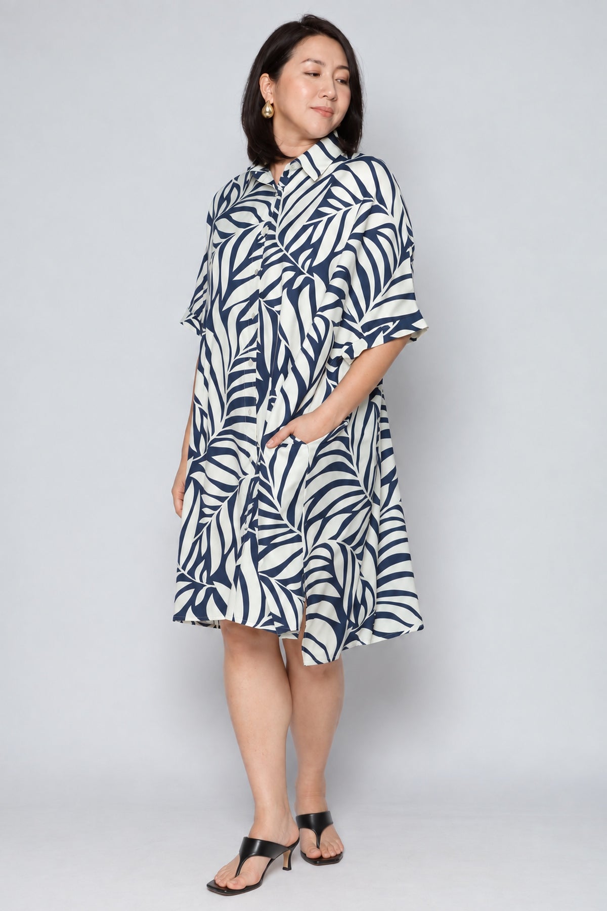 Hanhan Shirt Dress in Botanique Fern