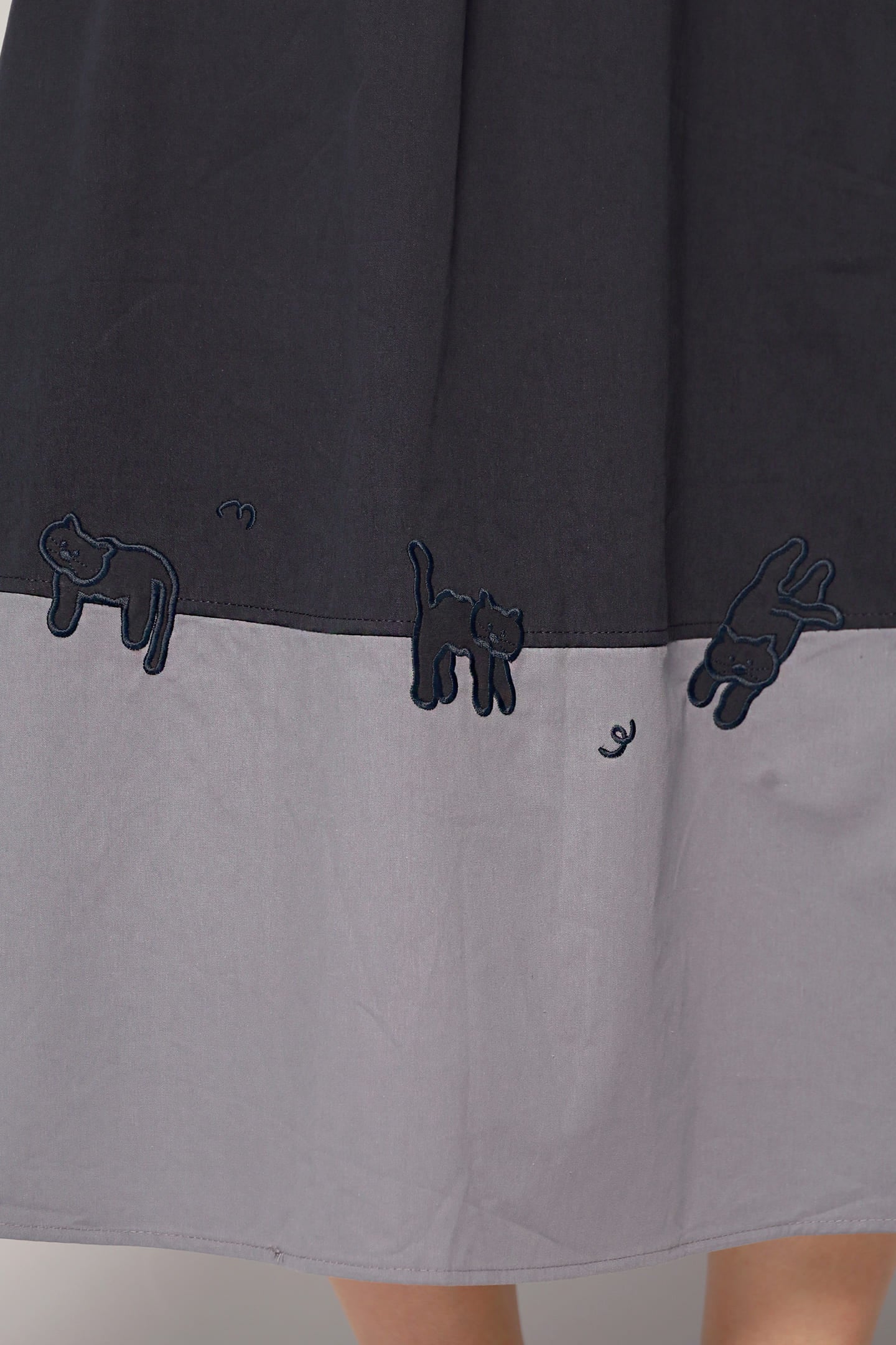 JOY - Noma Colourblock Skirt with Cats