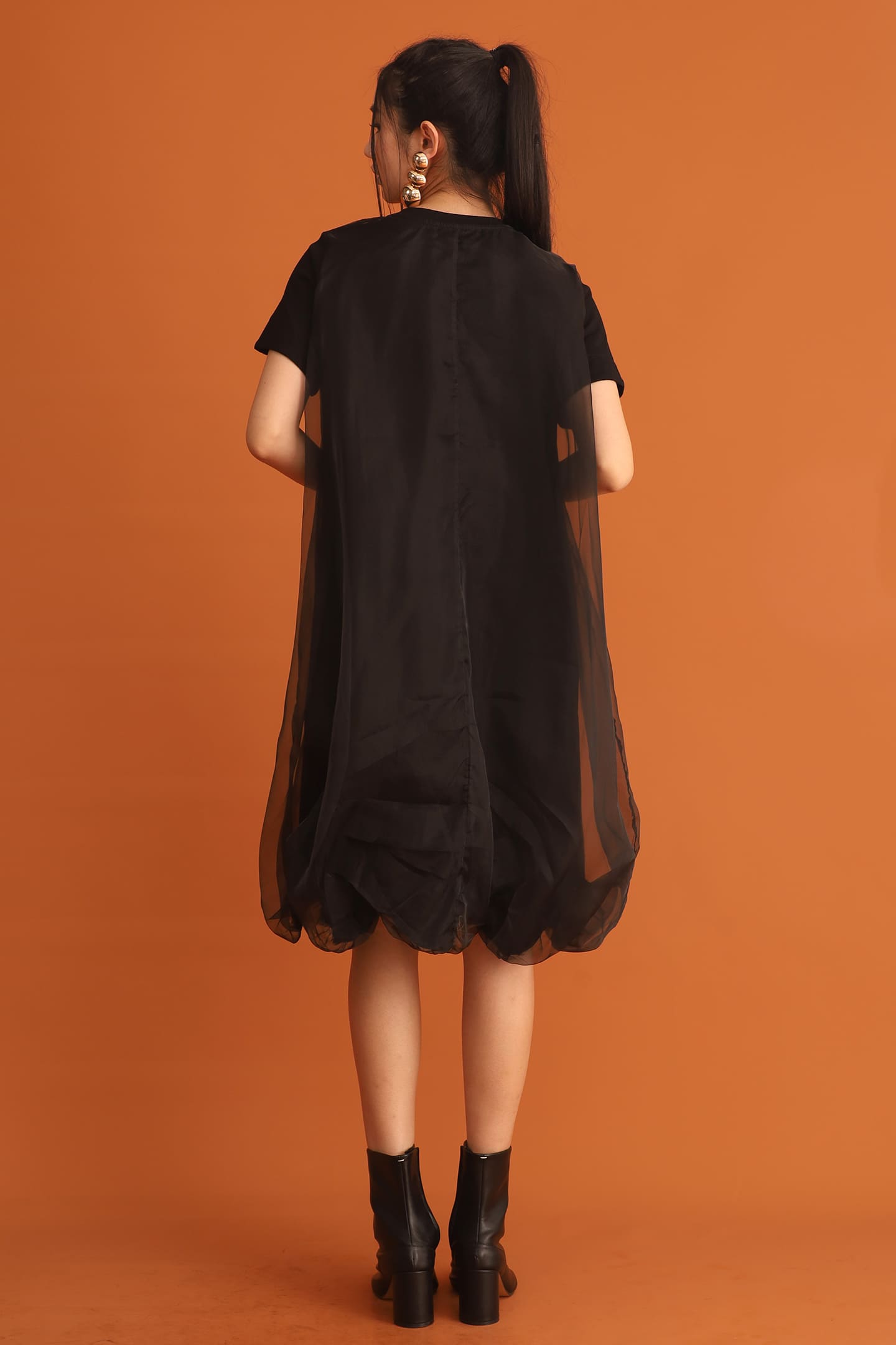 CHOSEN - Nova Mesh Dress in Black