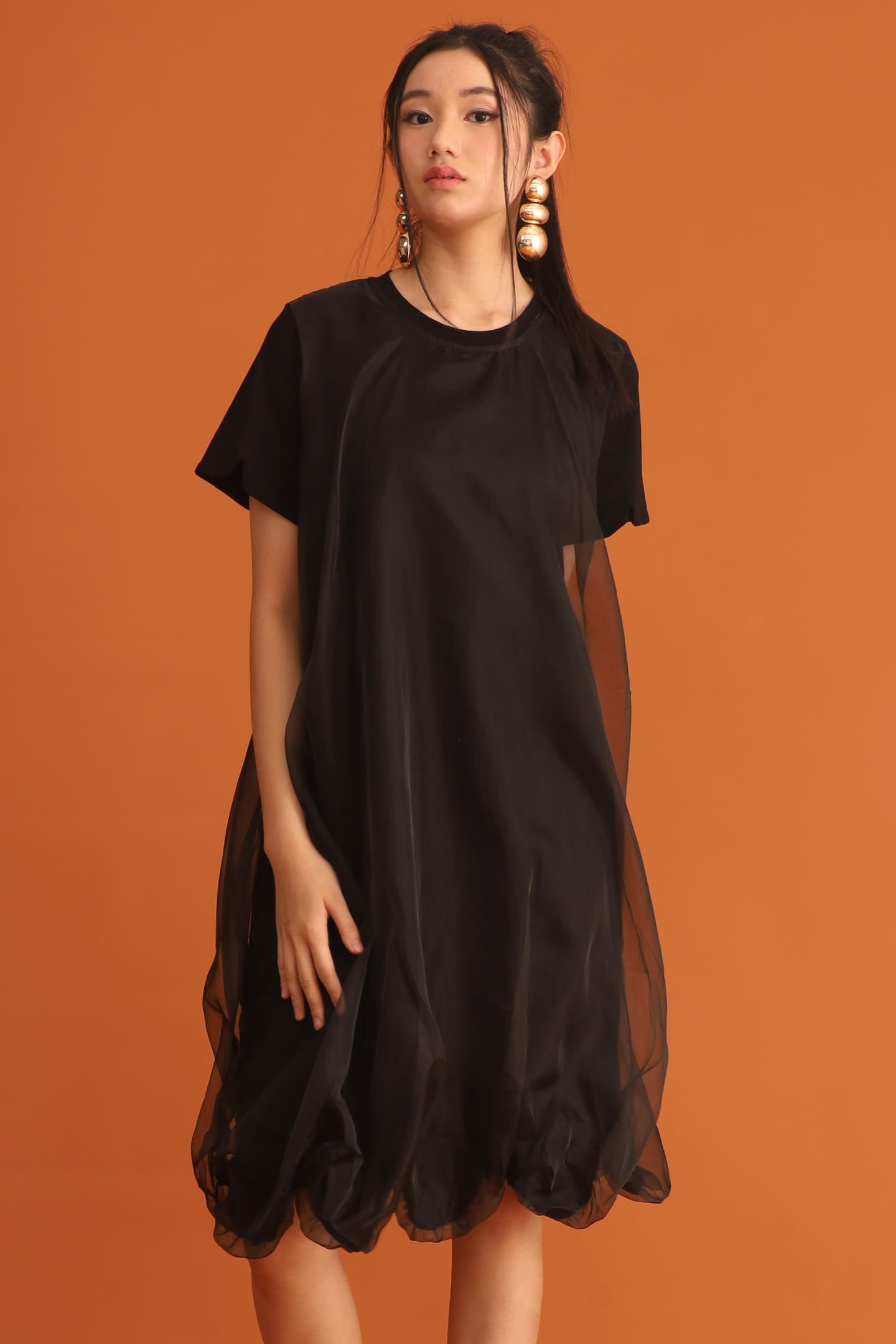 CHOSEN - Nova Mesh Dress in Black