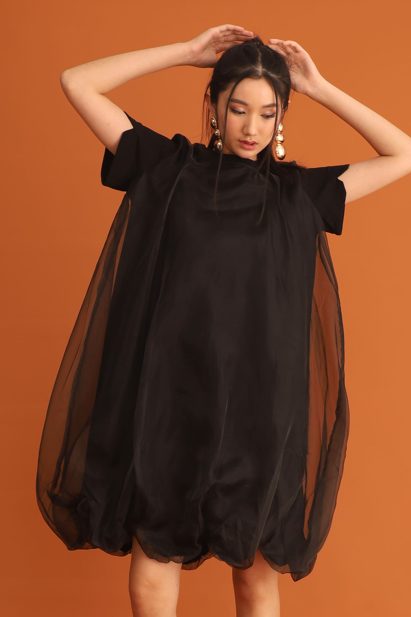 CHOSEN - Nova Mesh Dress in Black