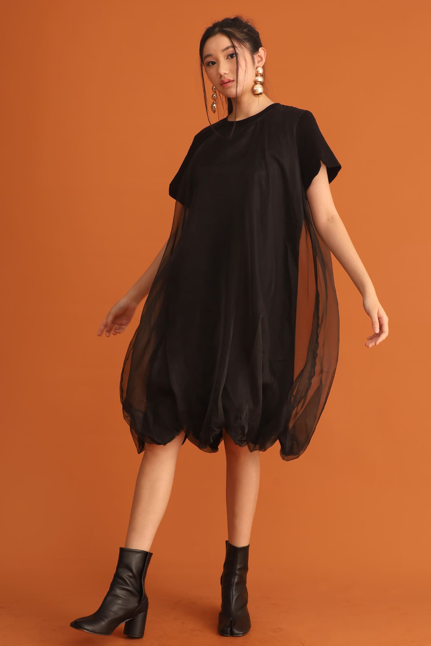CHOSEN - Nova Mesh Dress in Black