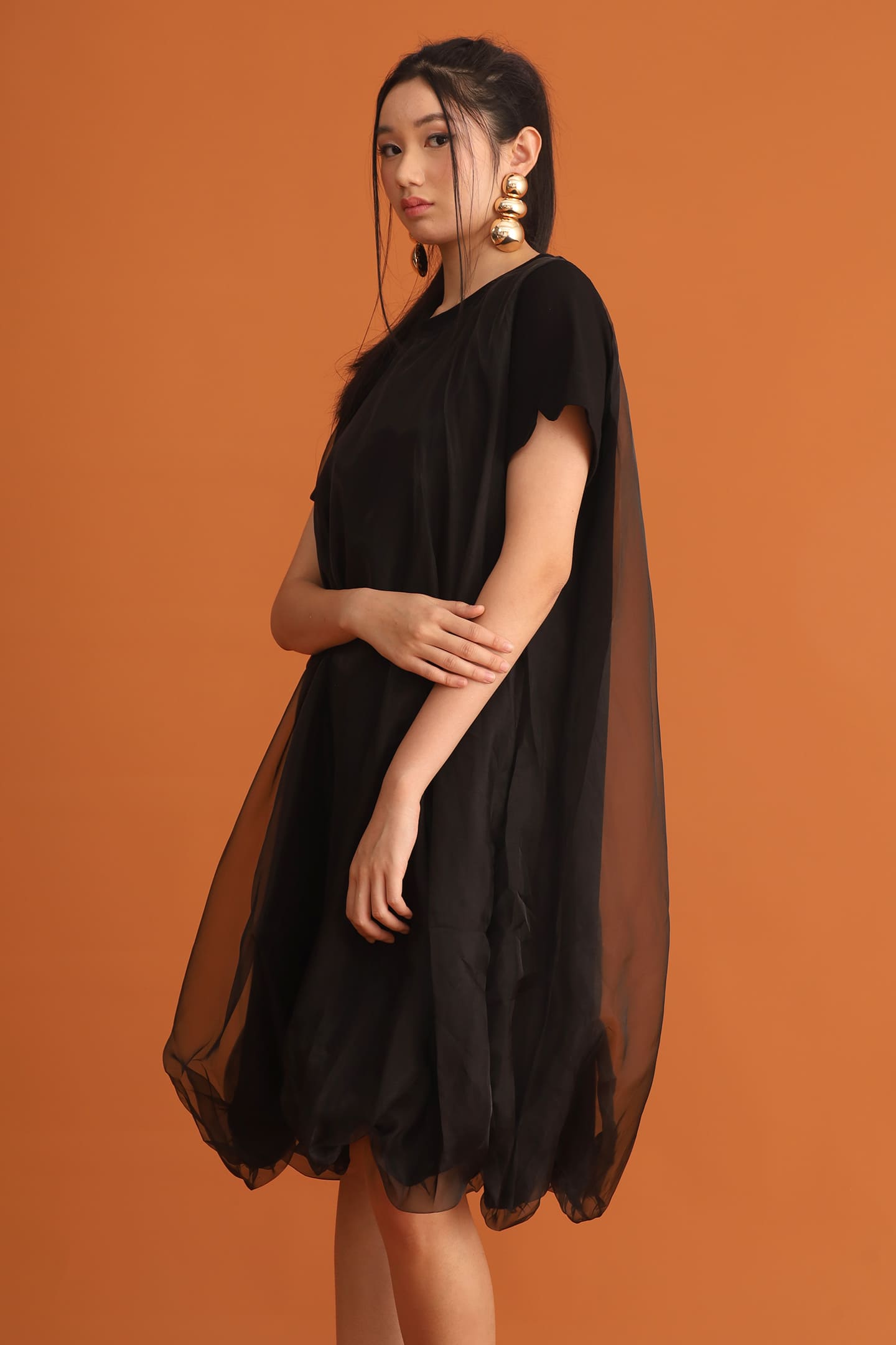 CHOSEN - Nova Mesh Dress in Black