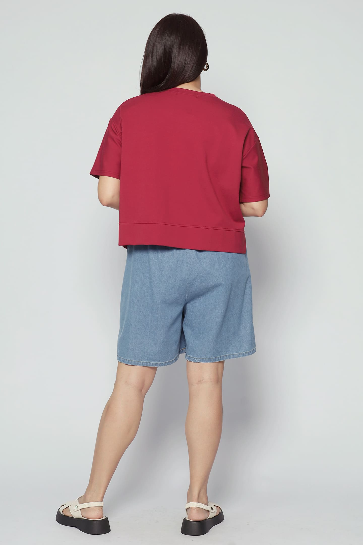 Backorders Easy By TE - Peiling Button Top in Red