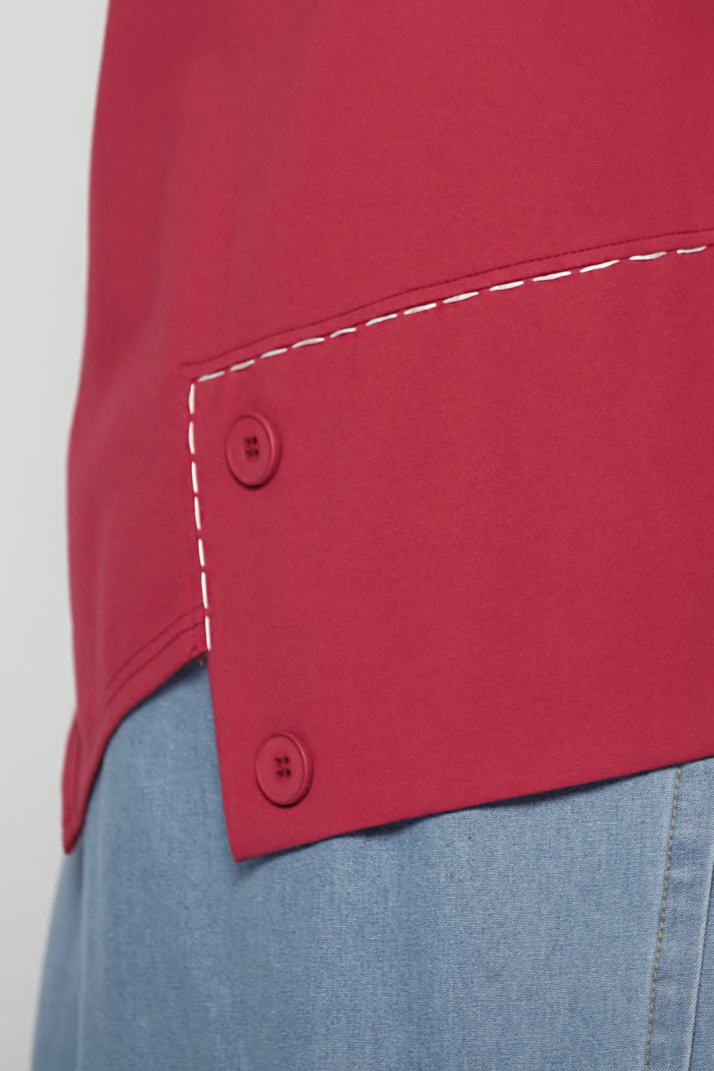 Backorders Easy By TE - Peiling Button Top in Red