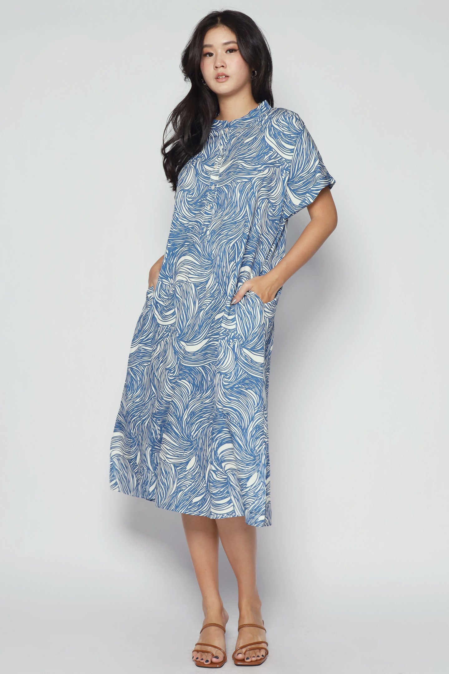 Penny Dress in Blue Current