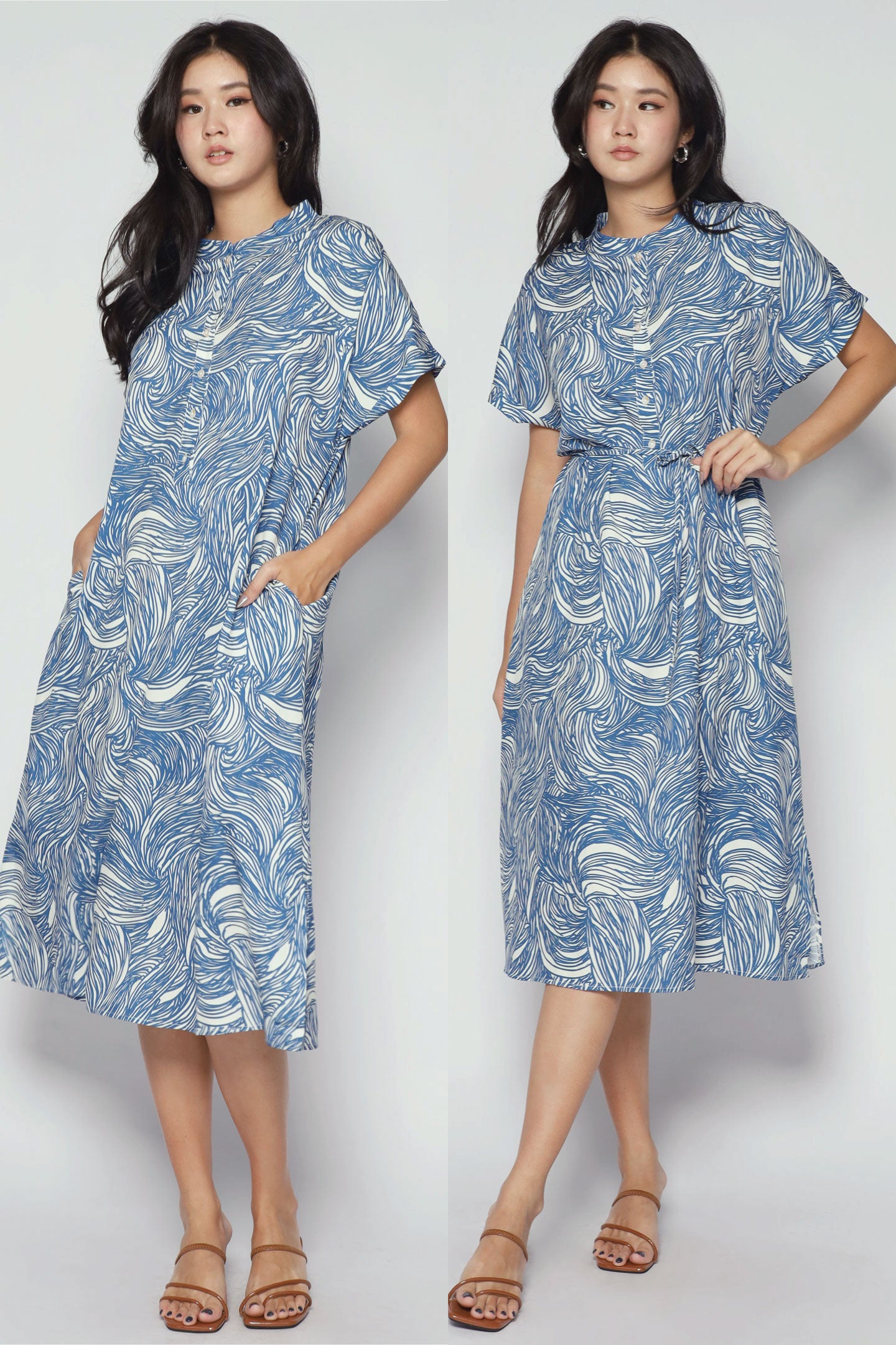 Penny Dress in Blue Current