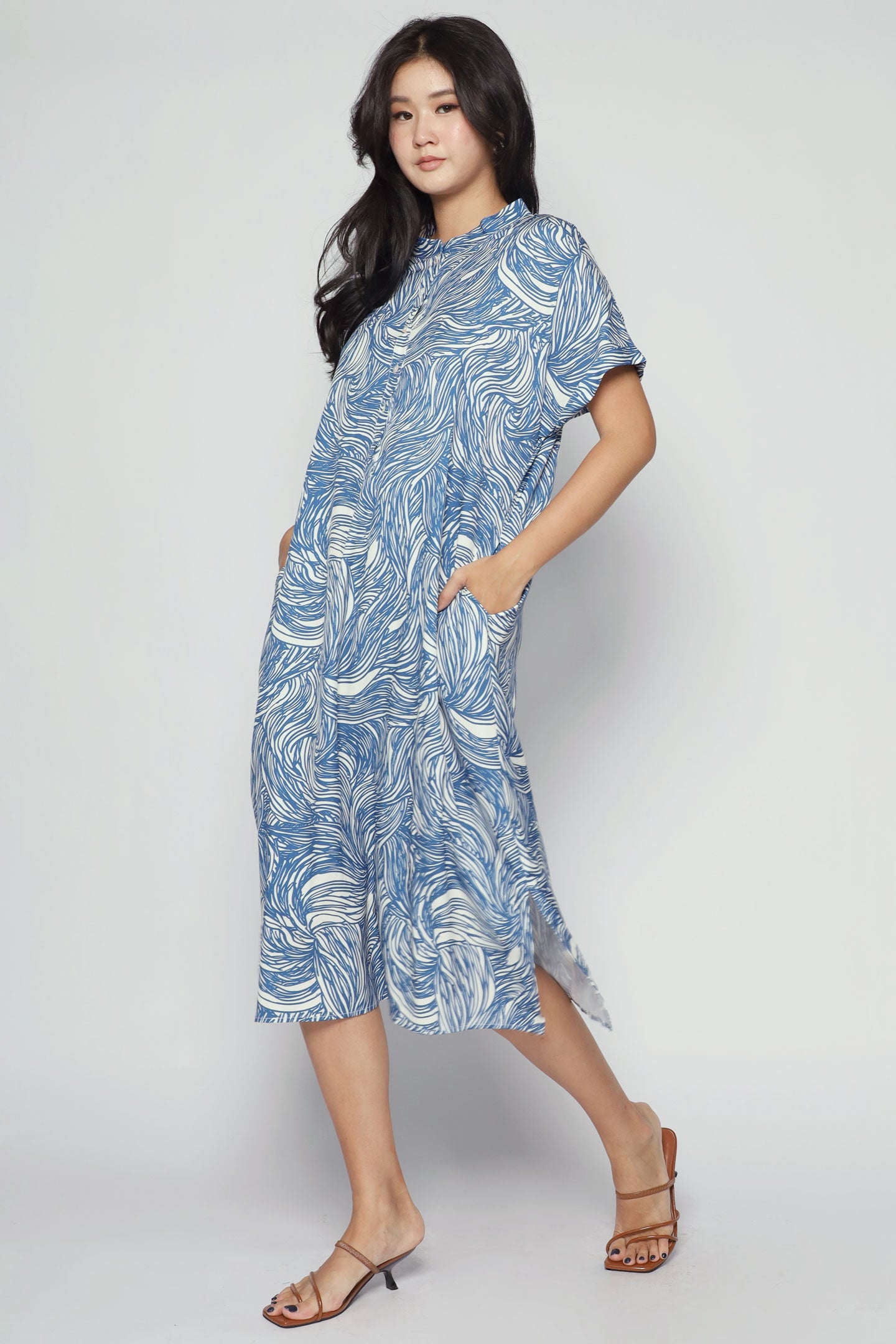 Penny Dress in Blue Current