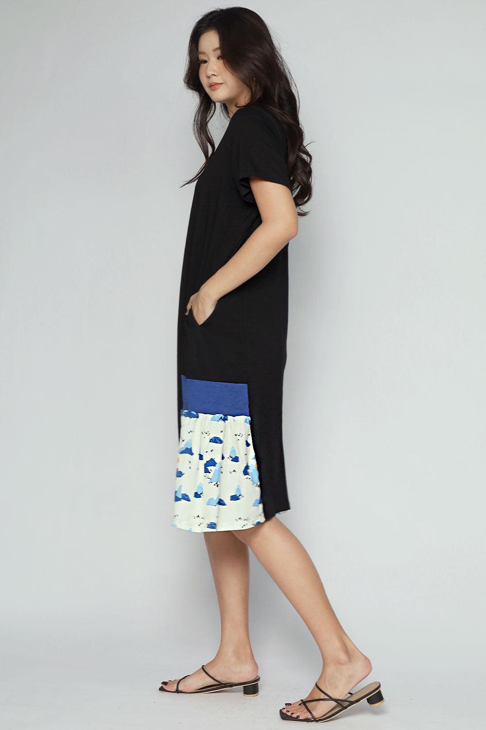 Peony Dress in Blue Journey