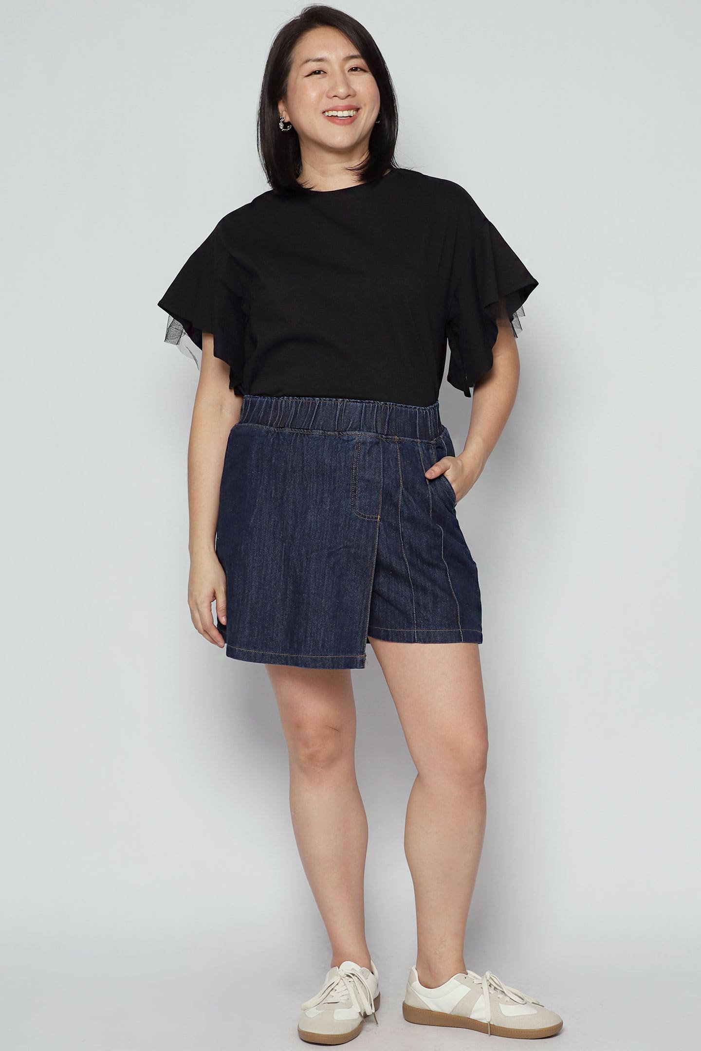 Pham Skorts in Dark Blue Denim