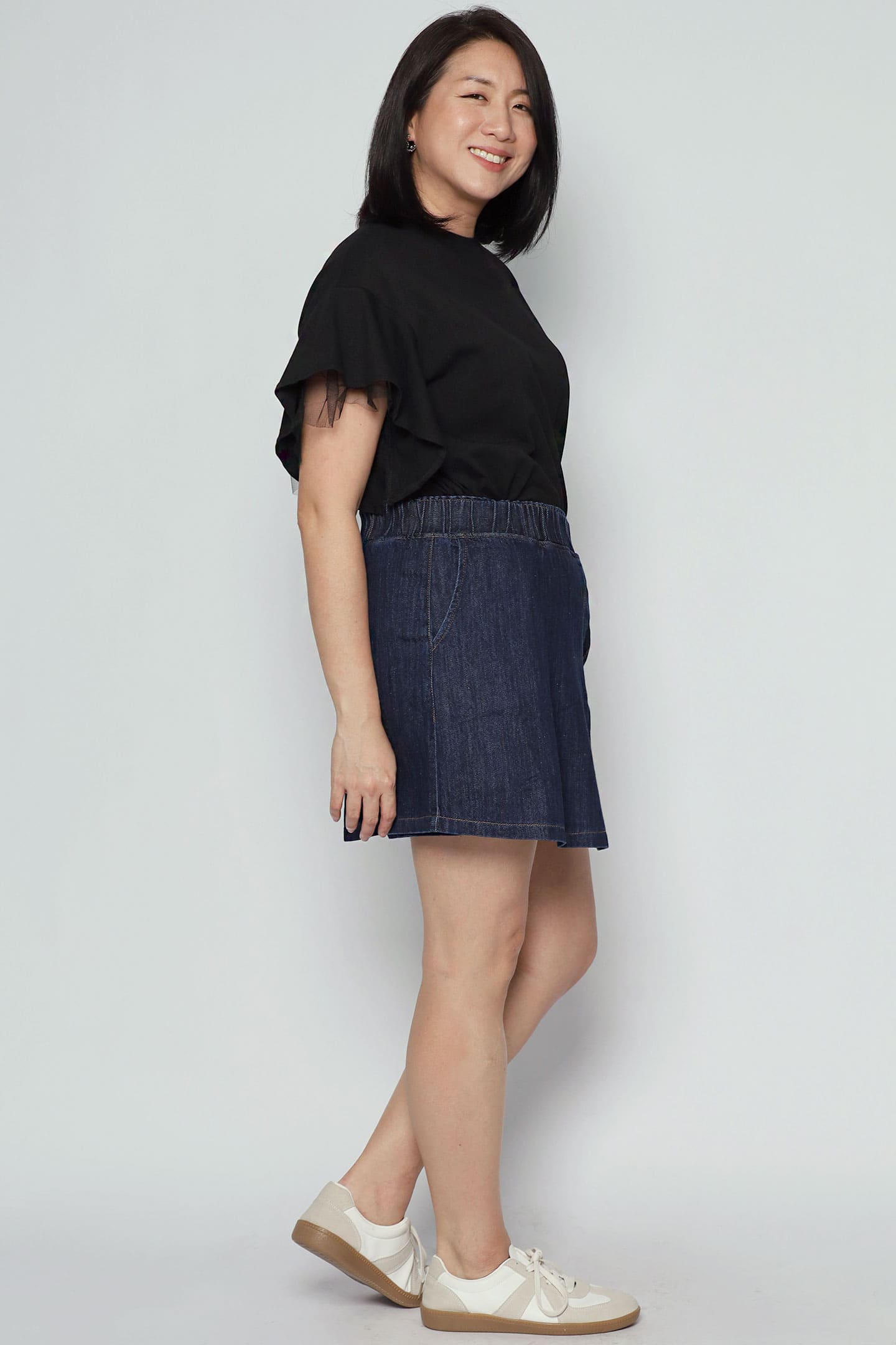 Pham Skorts in Dark Blue Denim