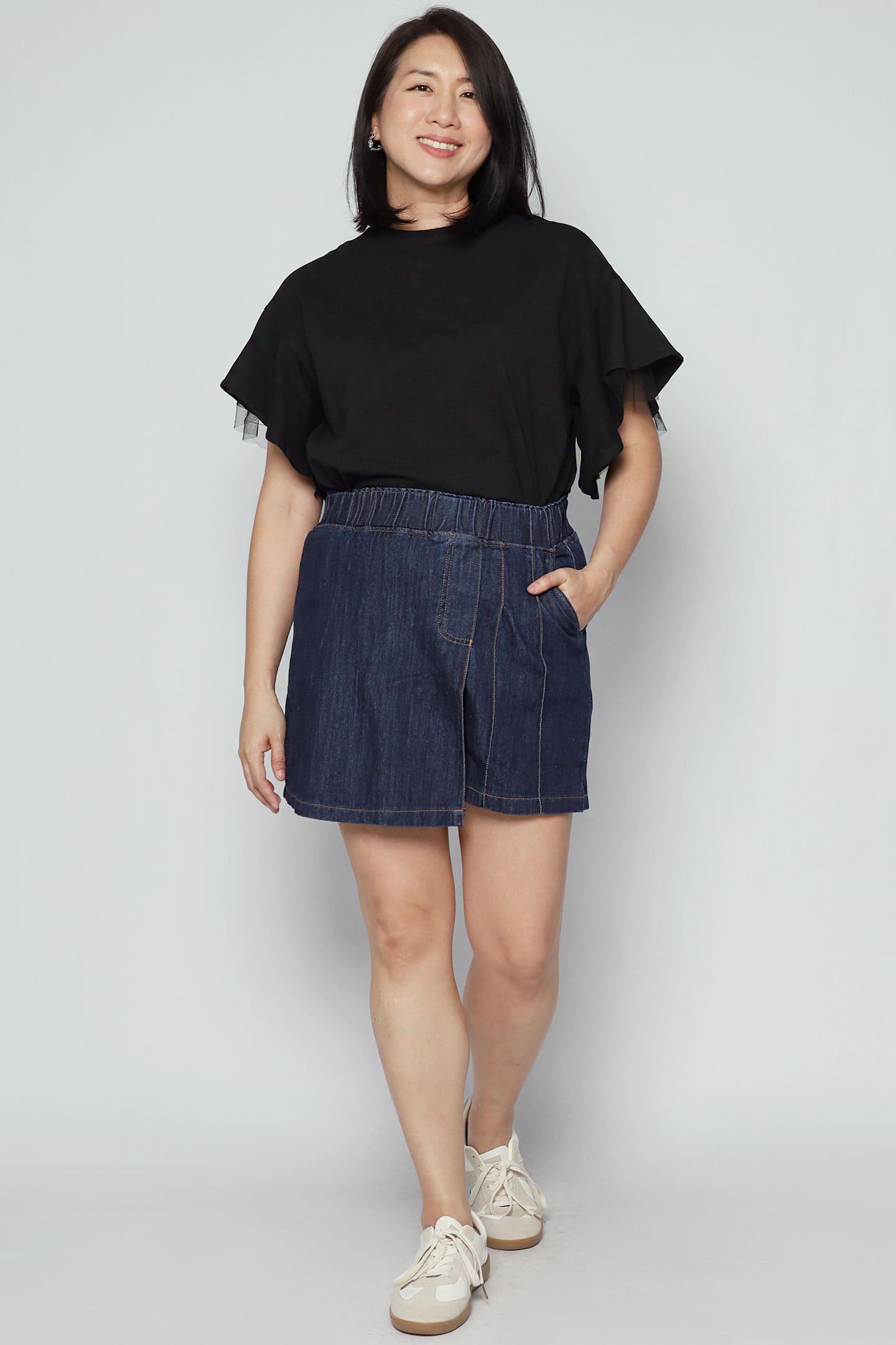Pham Skorts in Dark Blue Denim