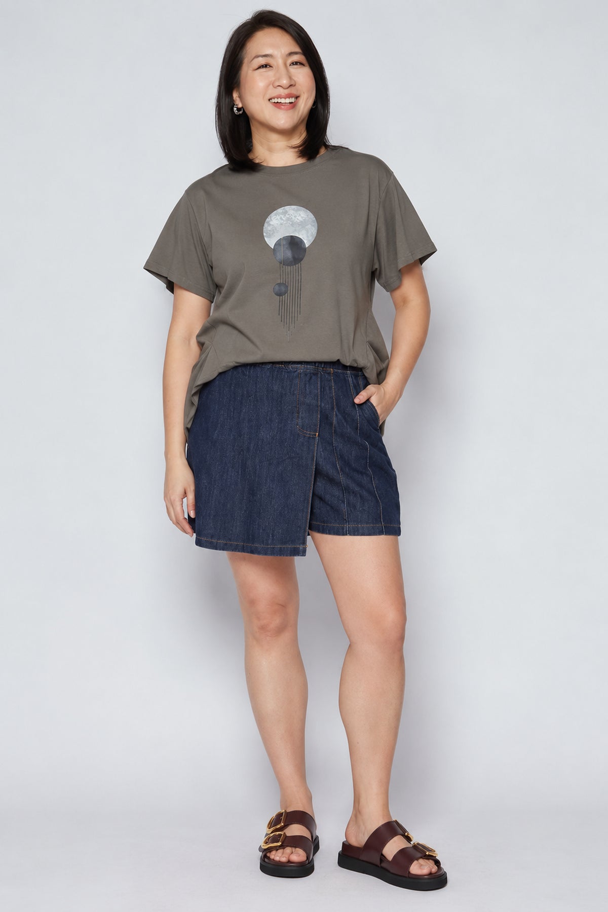 Pham Skorts in Dark Blue Denim