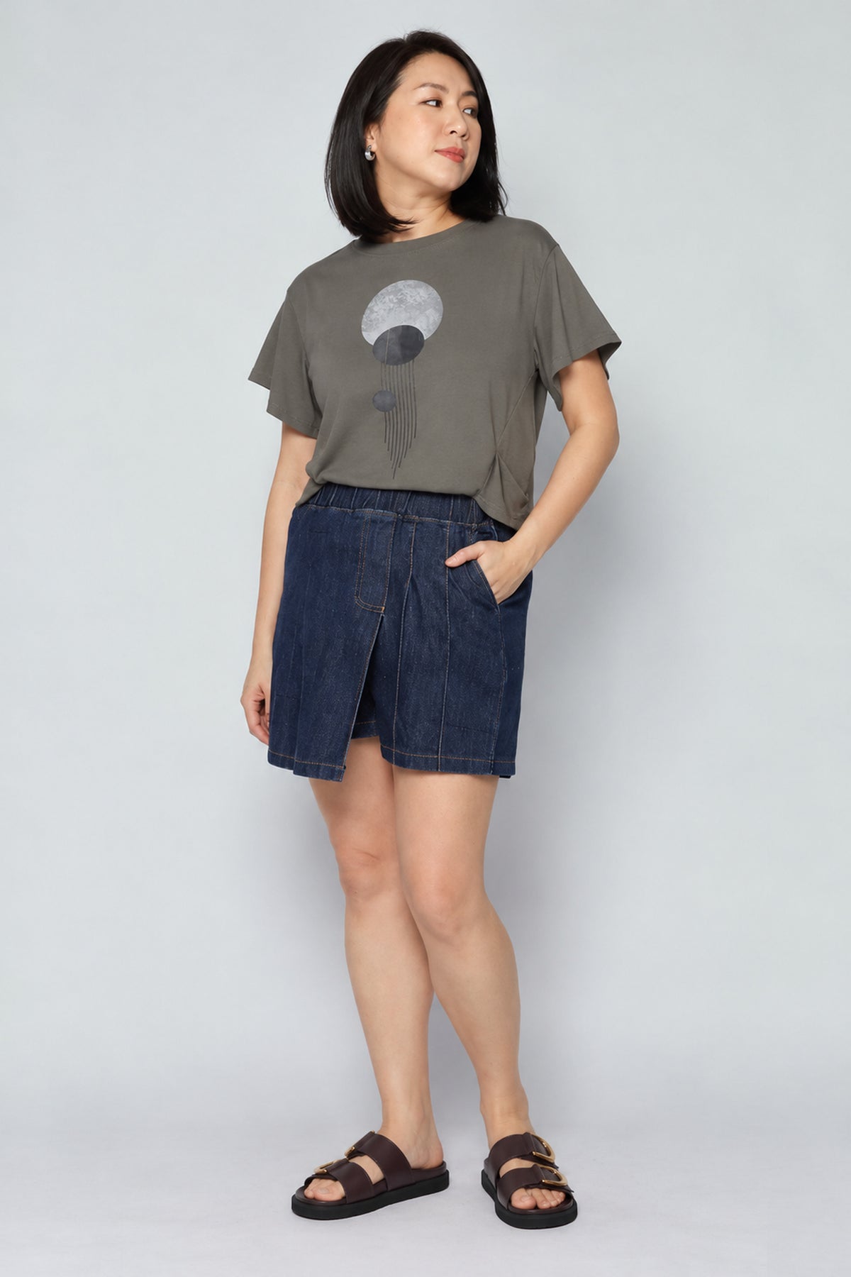 Pham Skorts in Dark Blue Denim