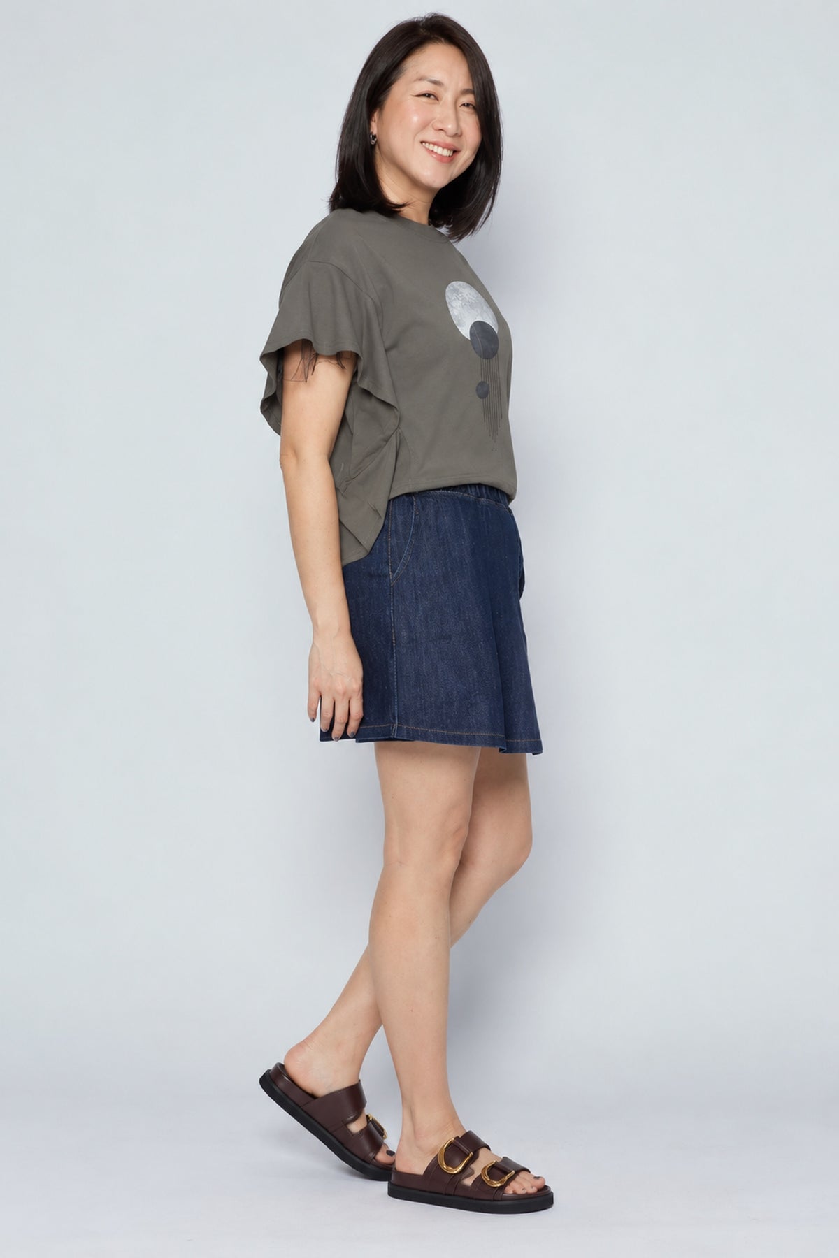 Pham Skorts in Dark Blue Denim