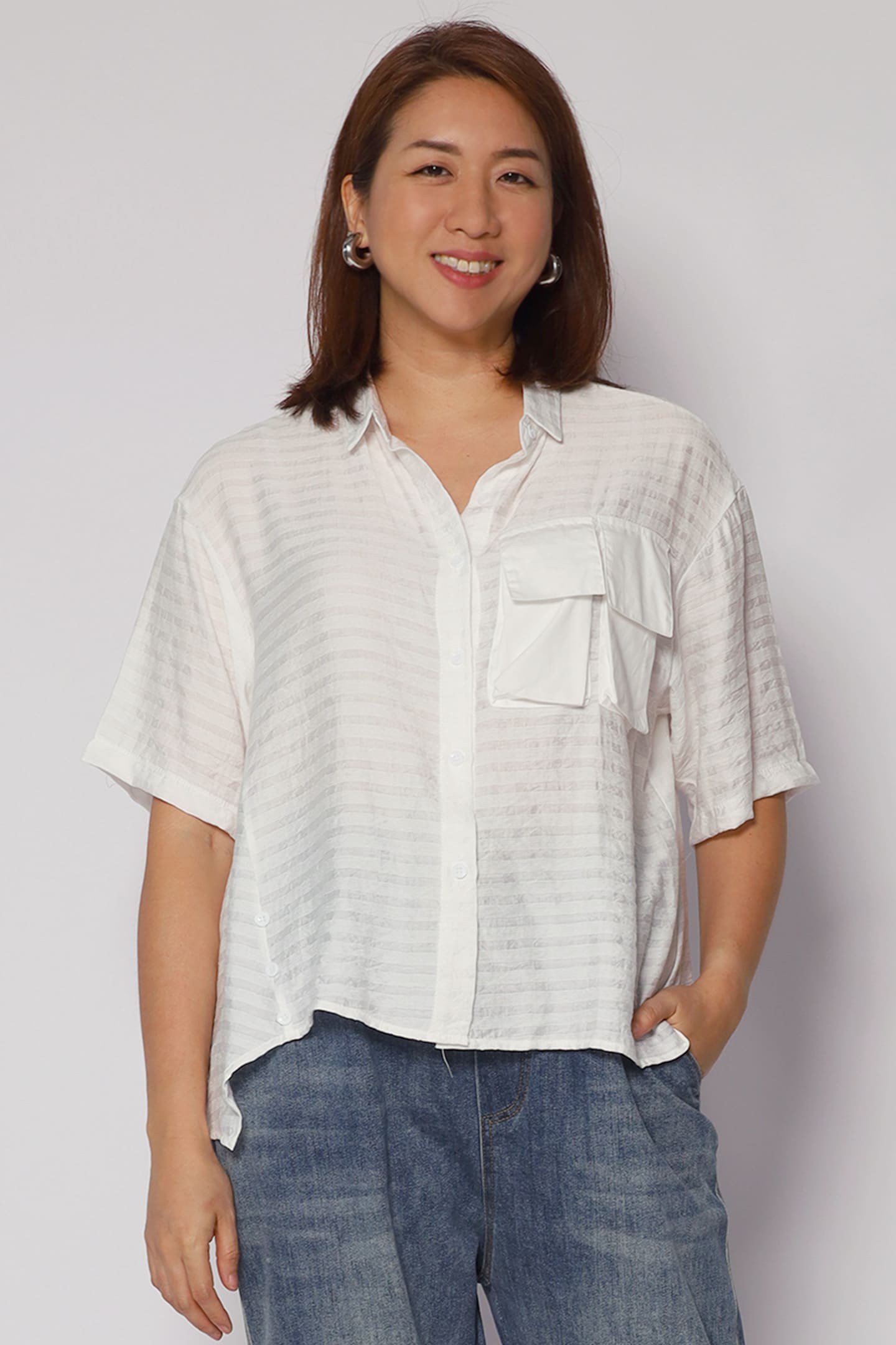 Backorders Pierce Boxy Top in White