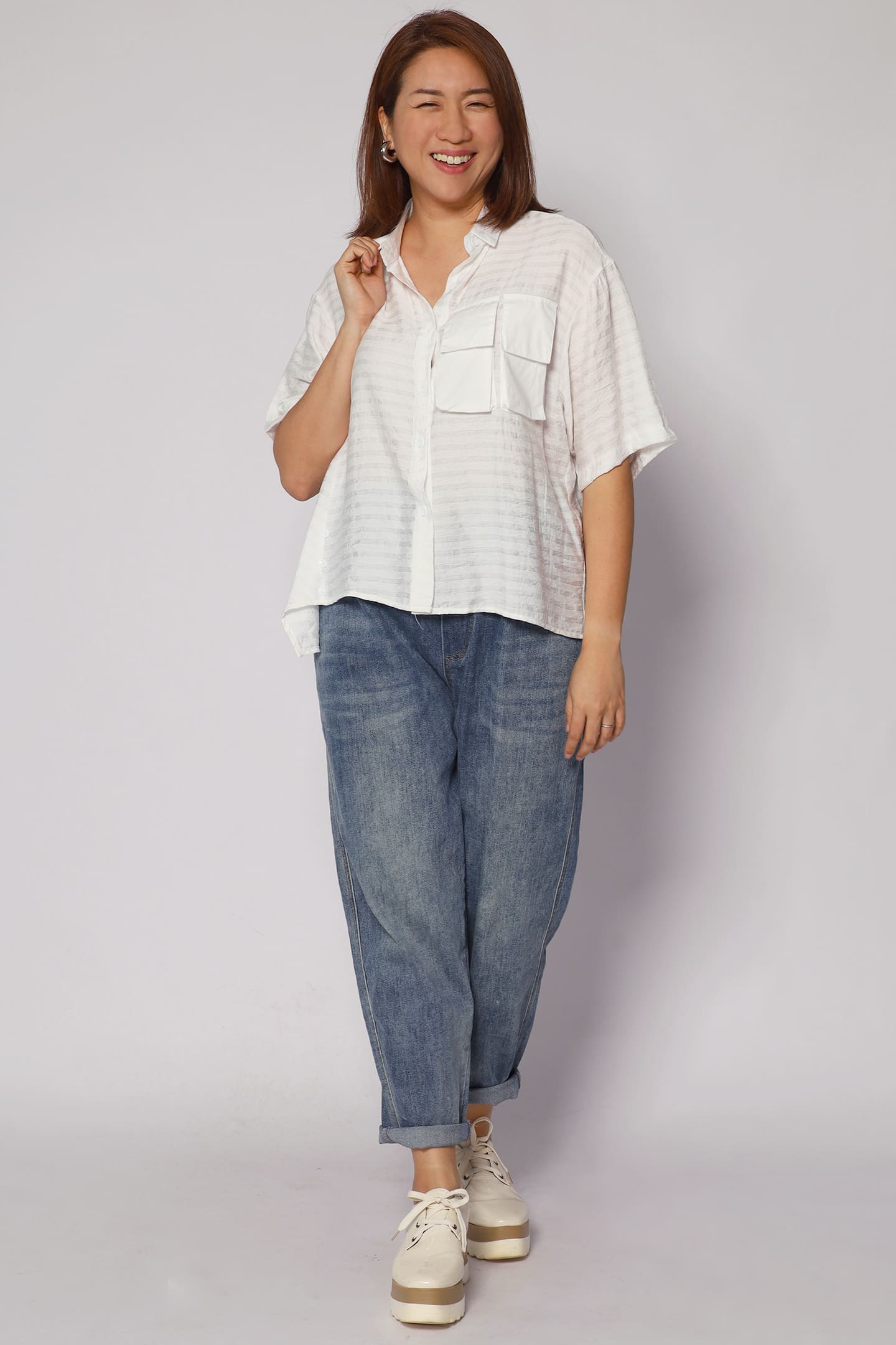 Backorders Pierce Boxy Top in White