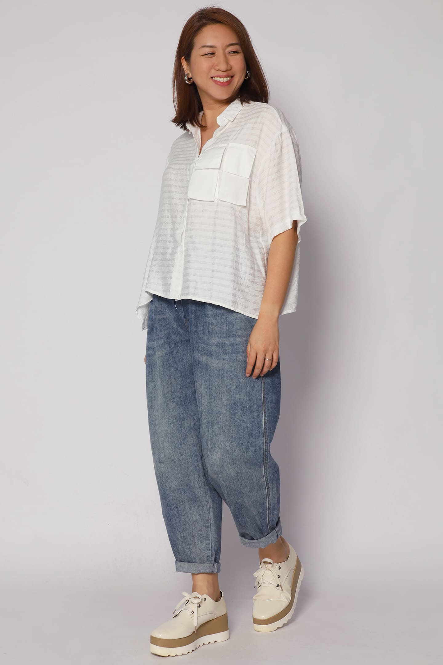 Backorders Pierce Boxy Top in White