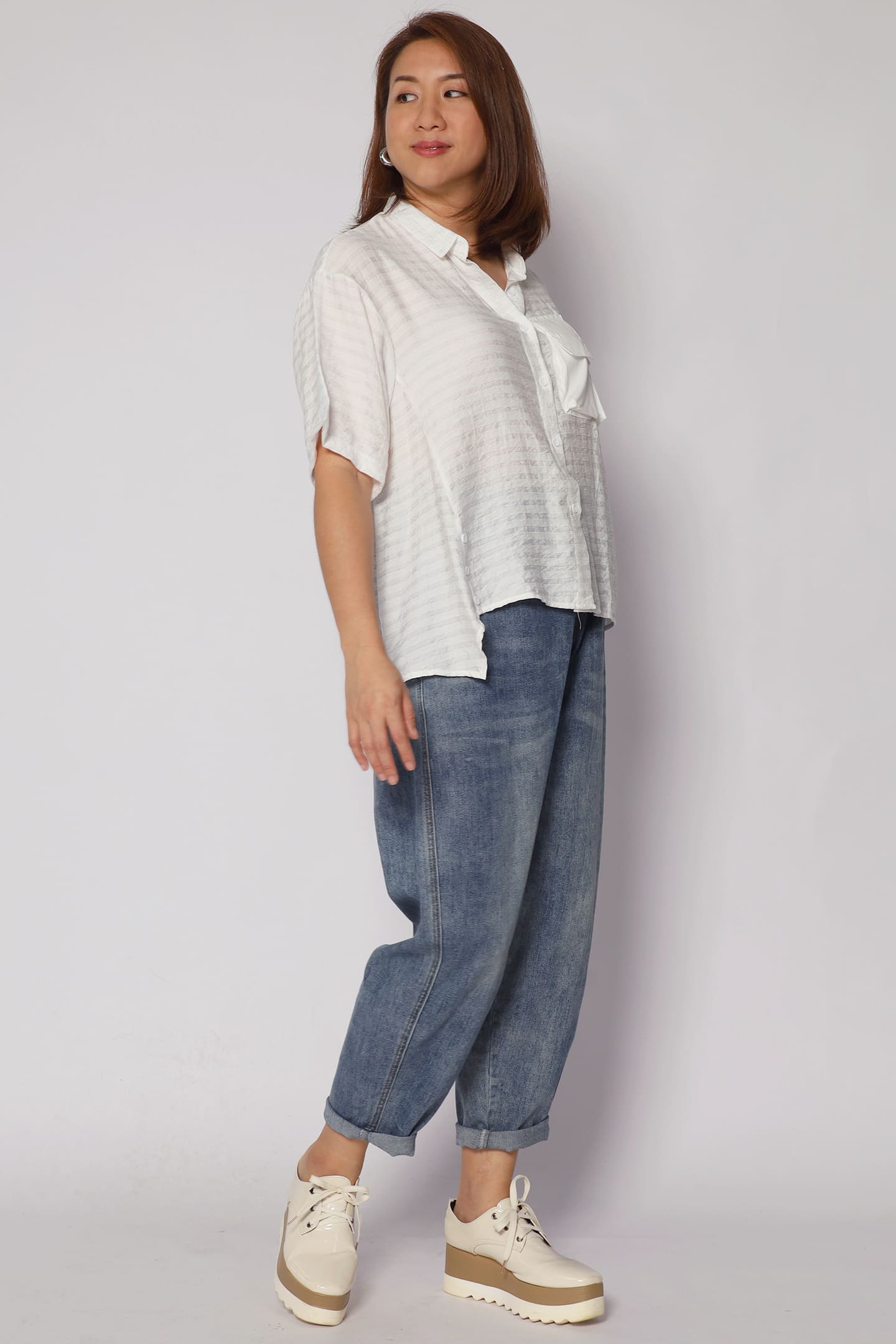 Backorders Pierce Boxy Top in White