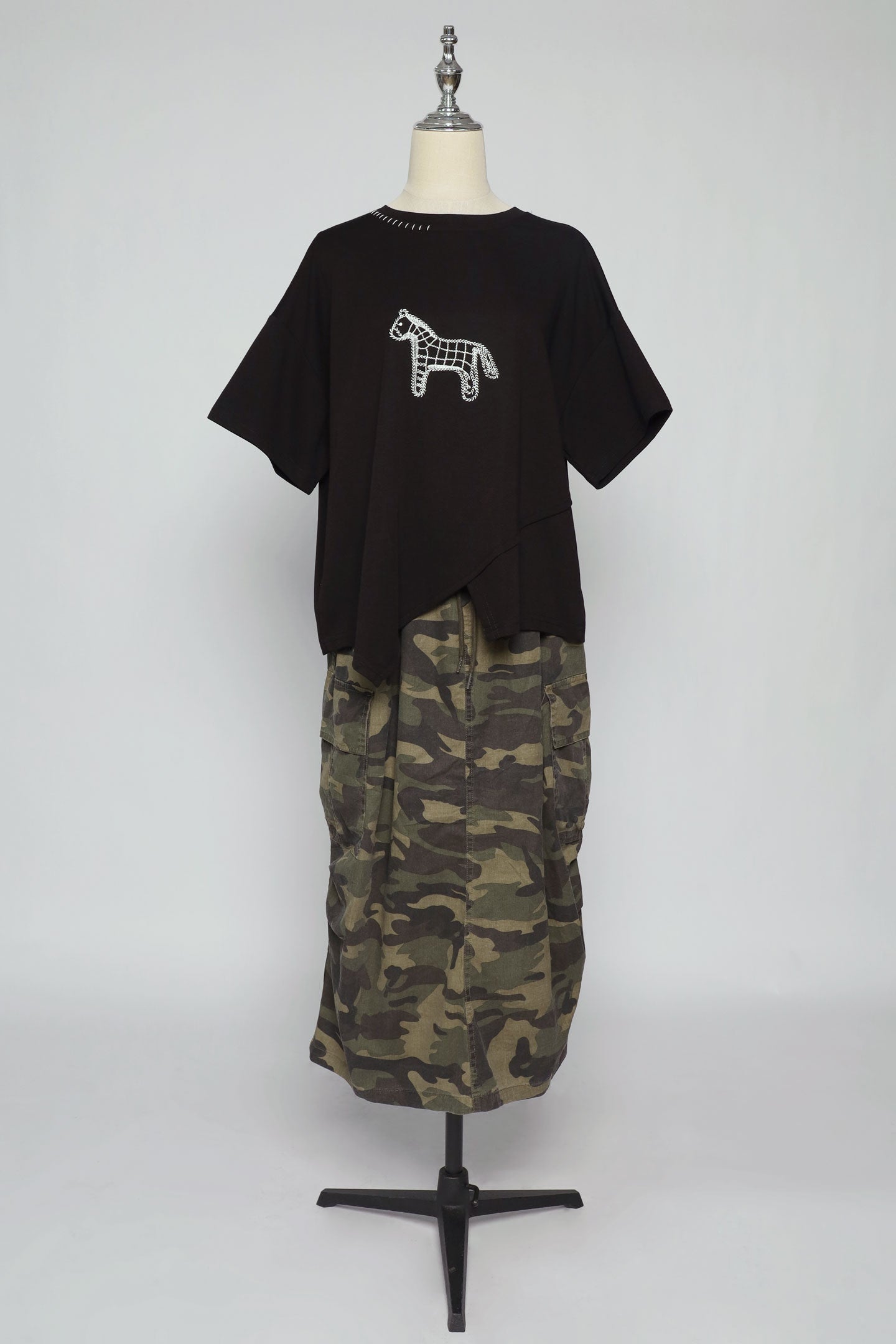 PO - Solene Camo Cargo Skirt