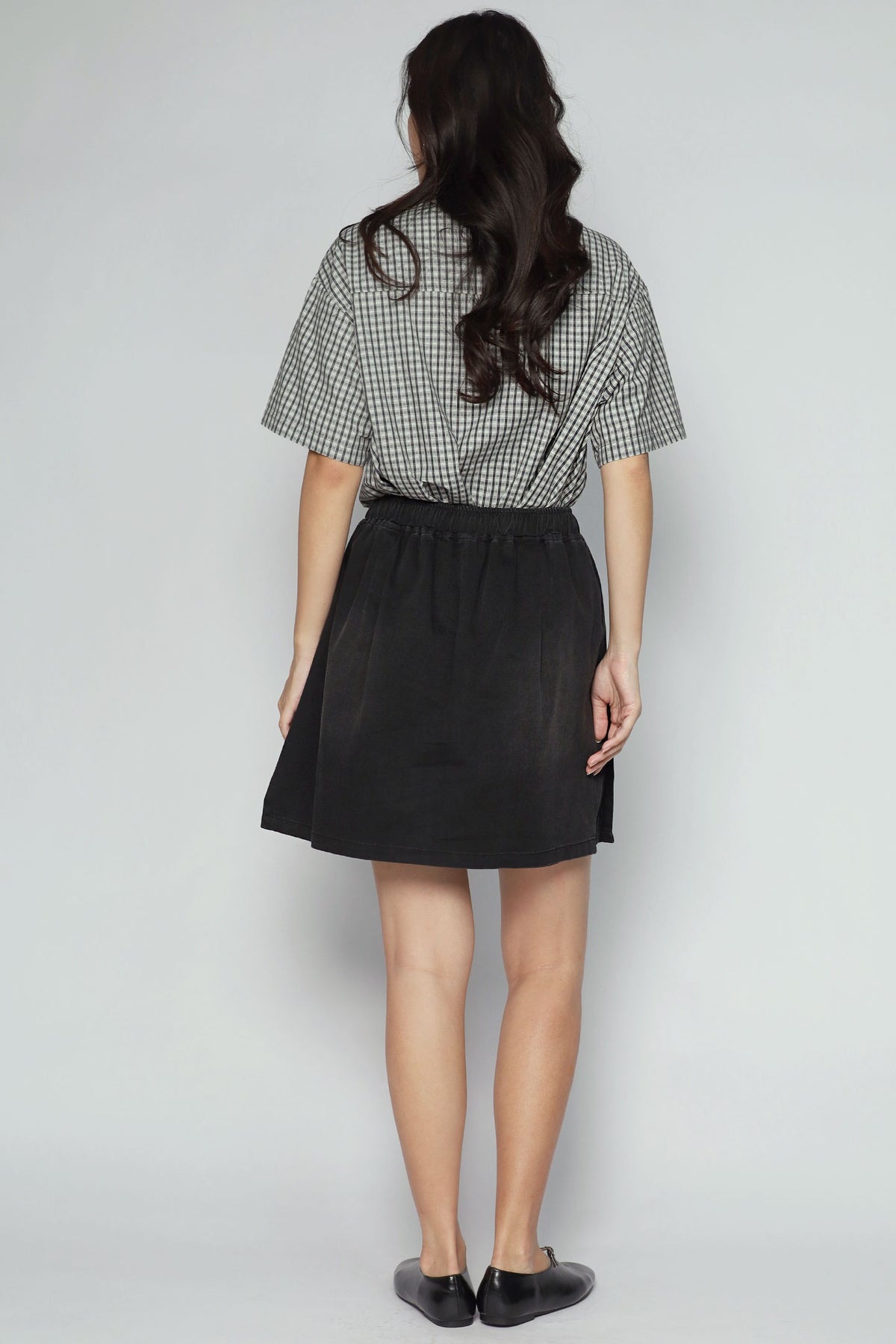 Popie Denim Skorts in Black