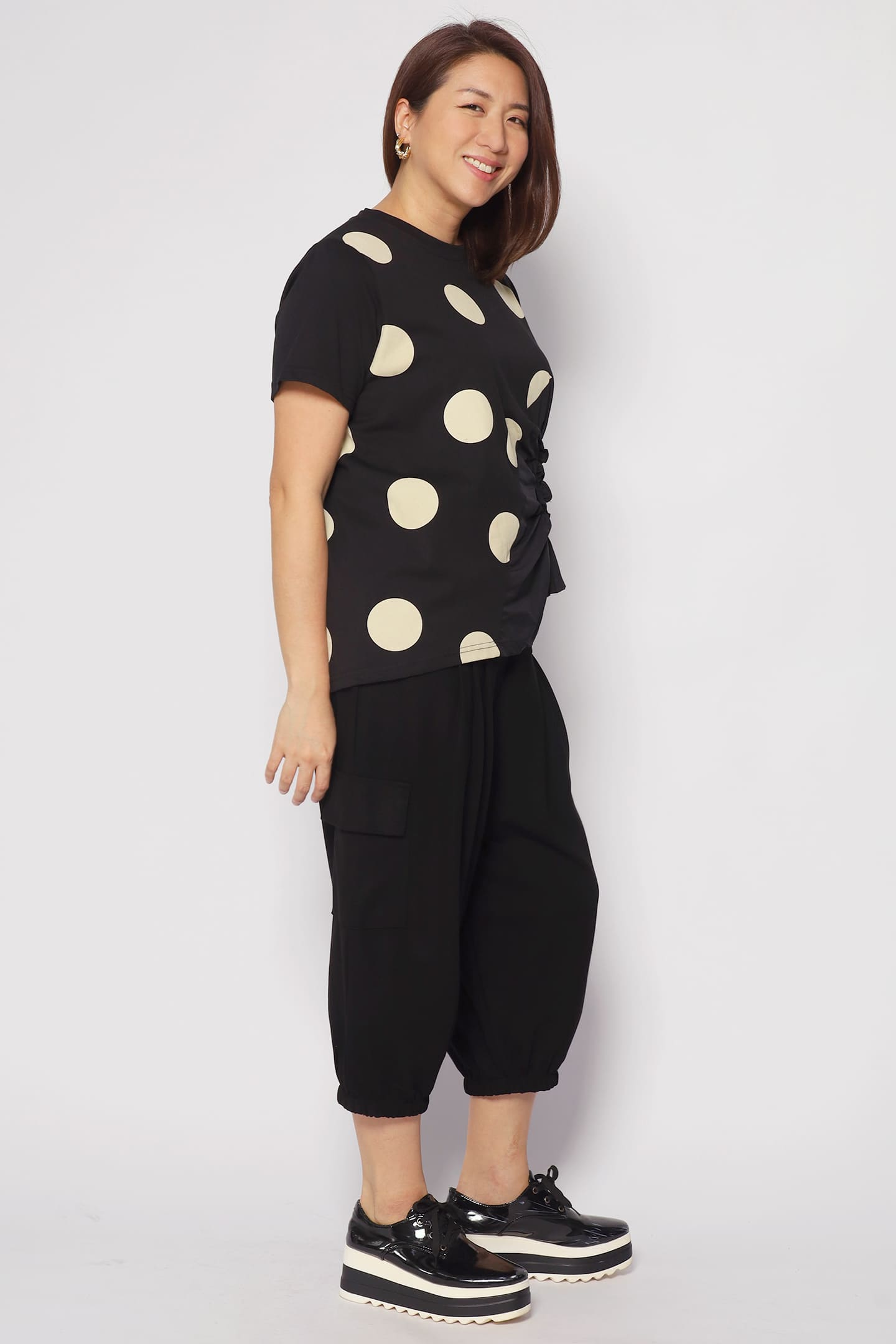 Poppy Polkadot Top in Black
