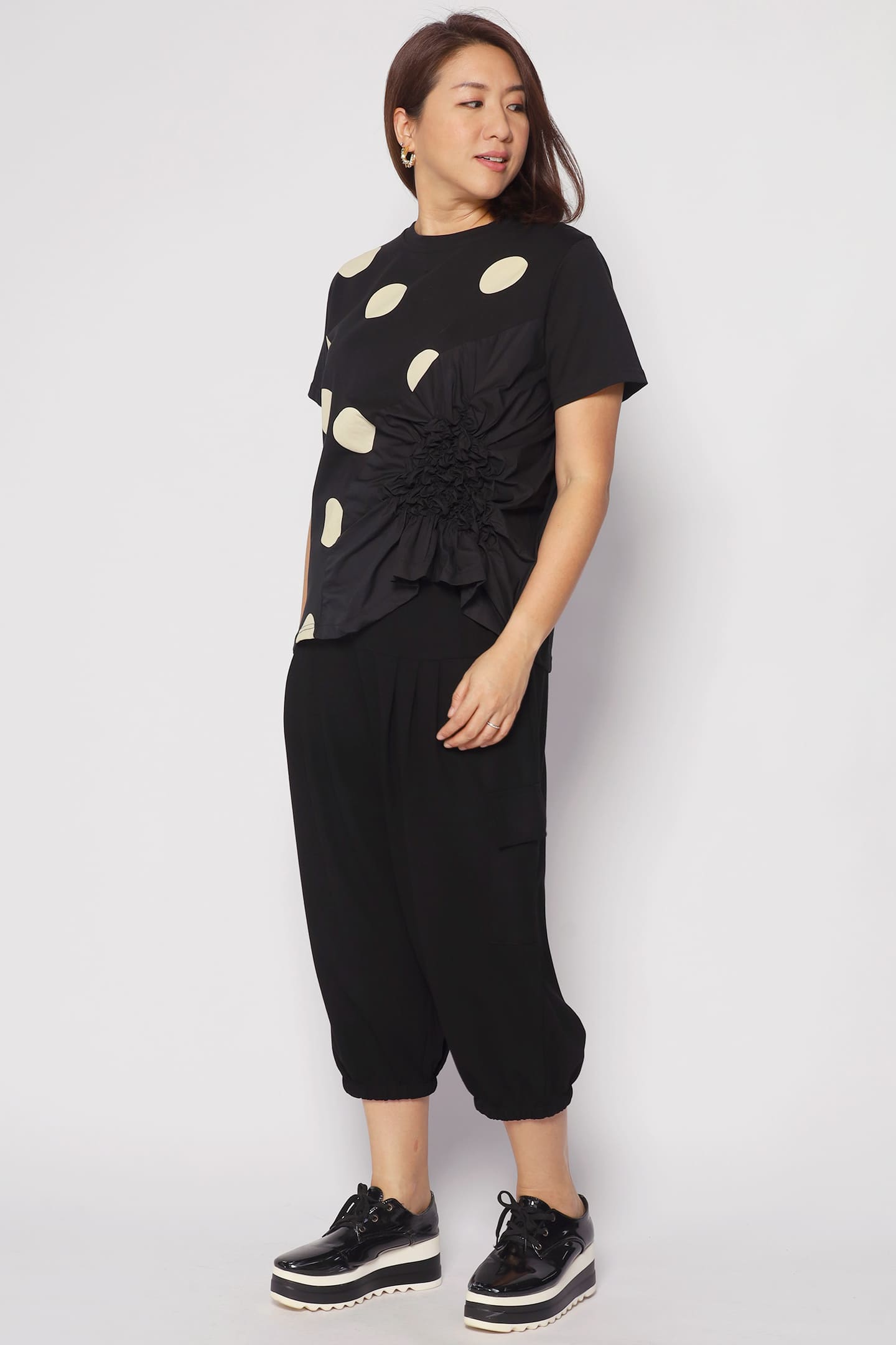 Poppy Polkadot Top in Black