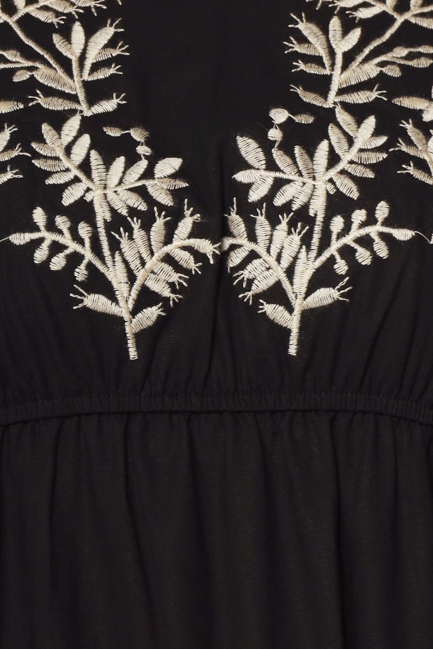 Backorders Porter Embroidery Dress in Black