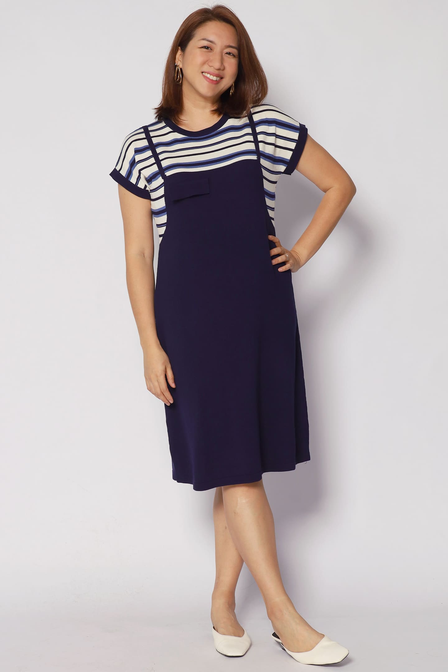 Backorders Psalm Stripes Dress in Knit