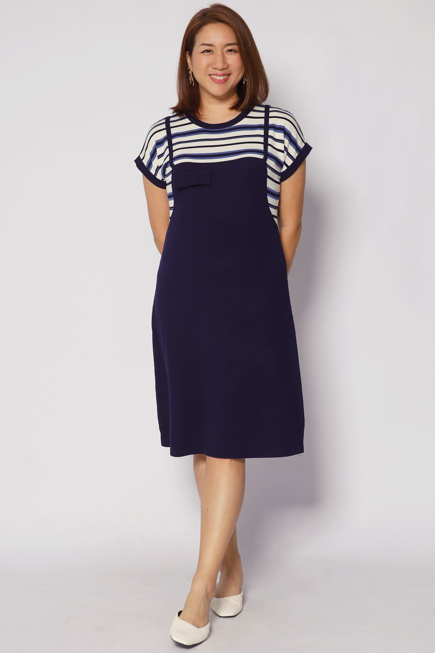 Backorders Psalm Stripes Dress in Knit