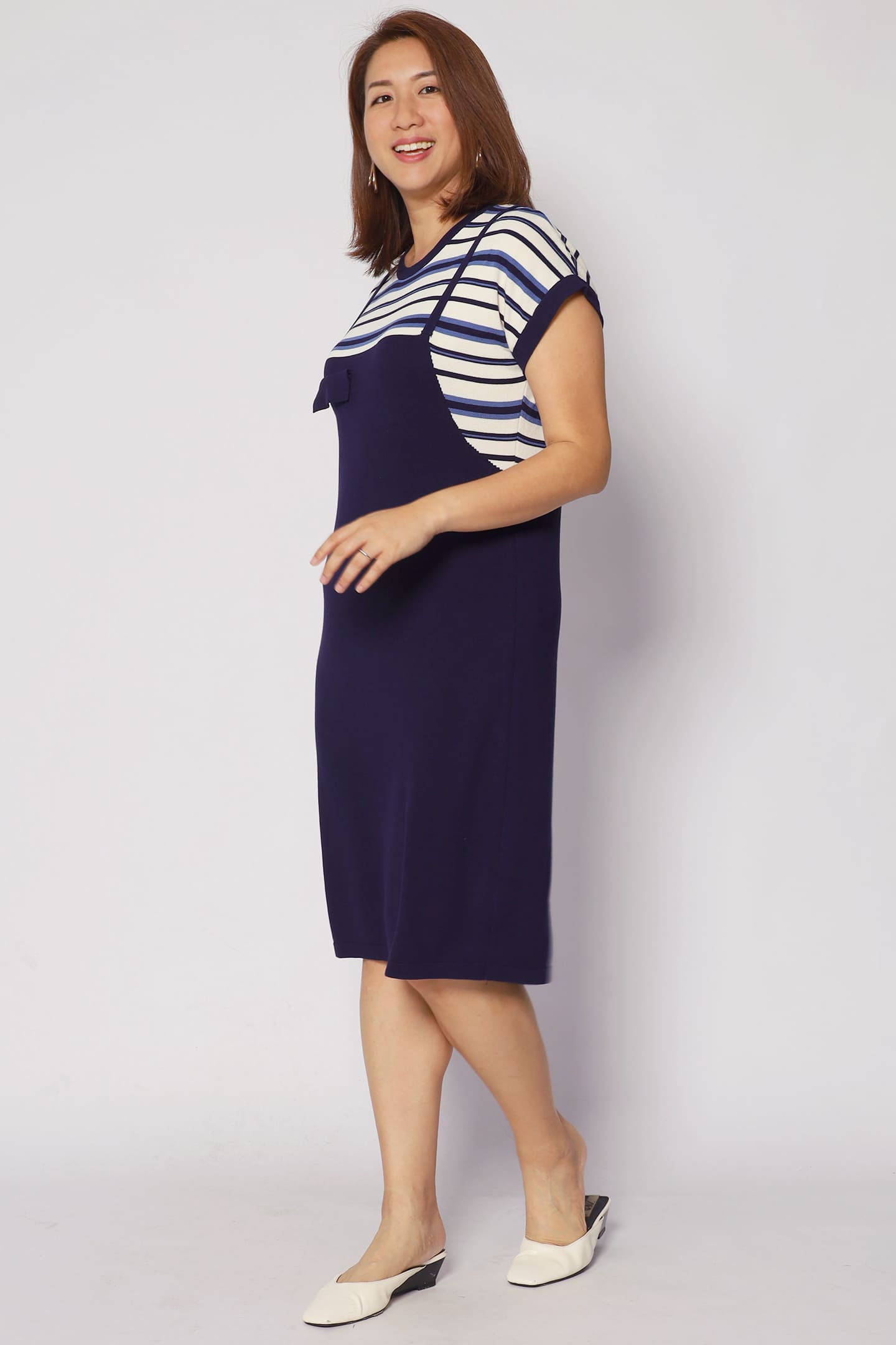 Backorders Psalm Stripes Dress in Knit