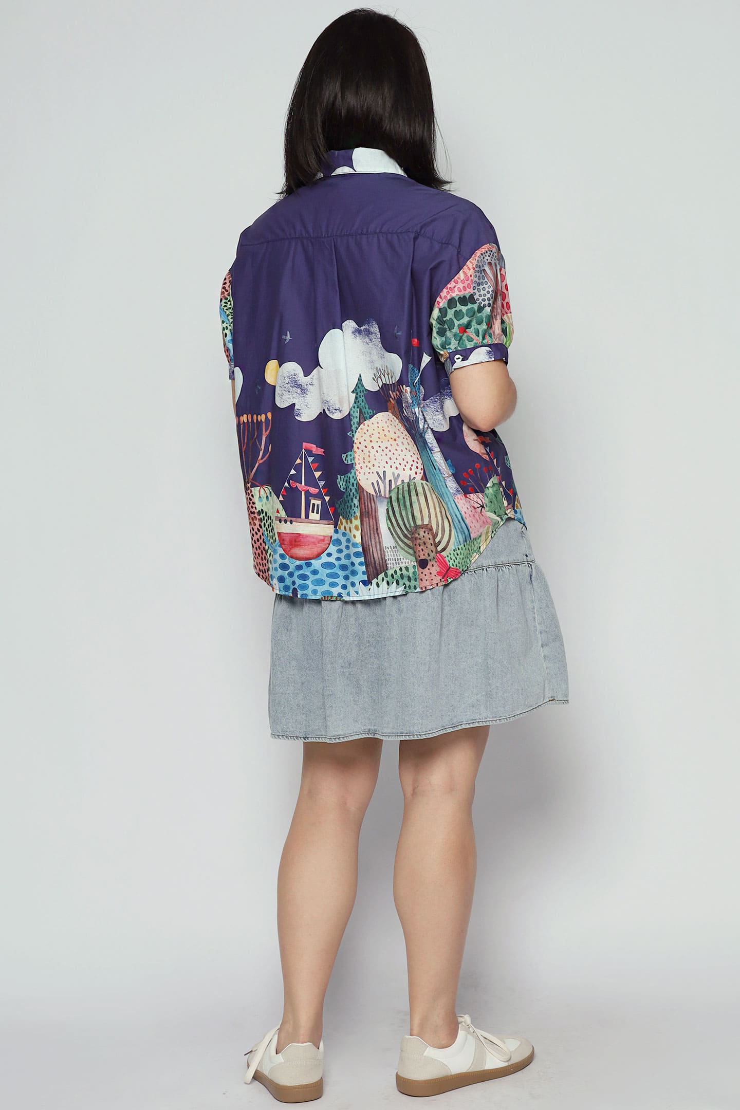 Quirky Top in Woods Blue