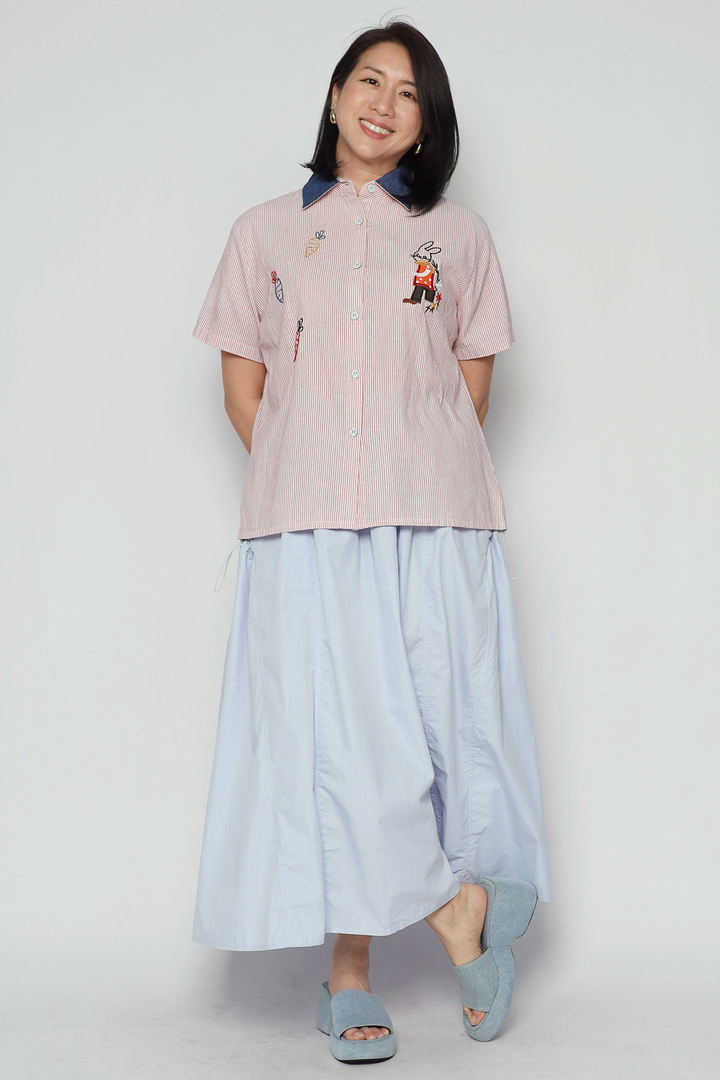 Rabbit and Carrot Pinstripes Shirt