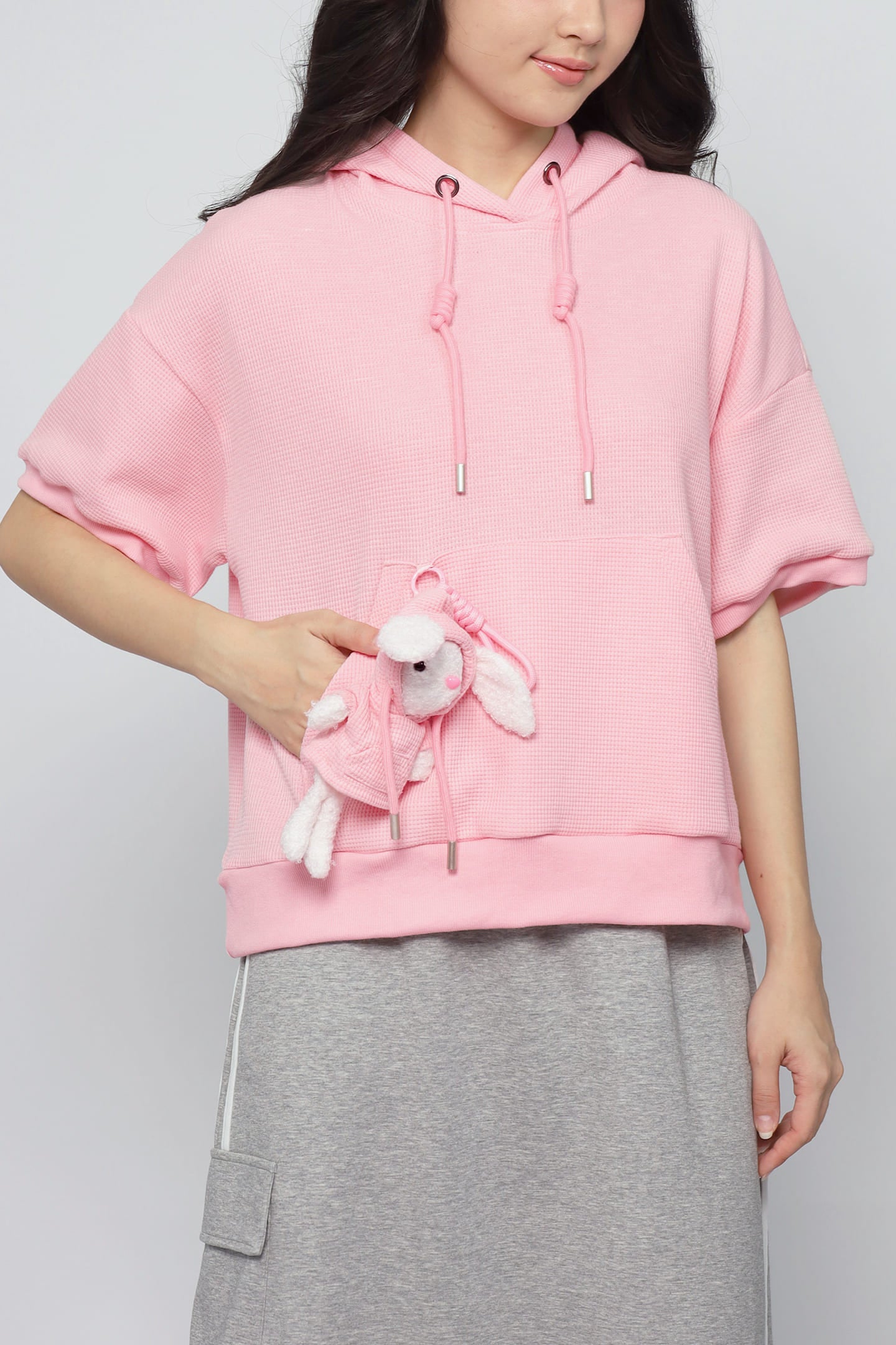 JOY - Rabibi Bunny Hoodie Top in Pink