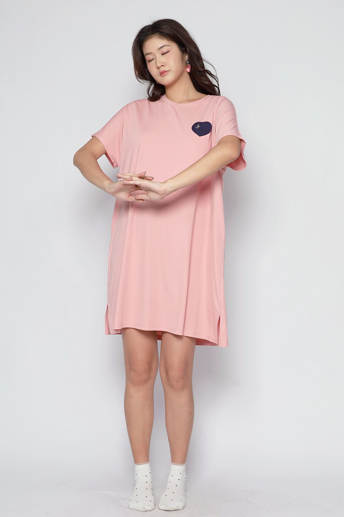 TENCEL - Sleepy Girl Pyjamas Dress in Raspberry Swirl