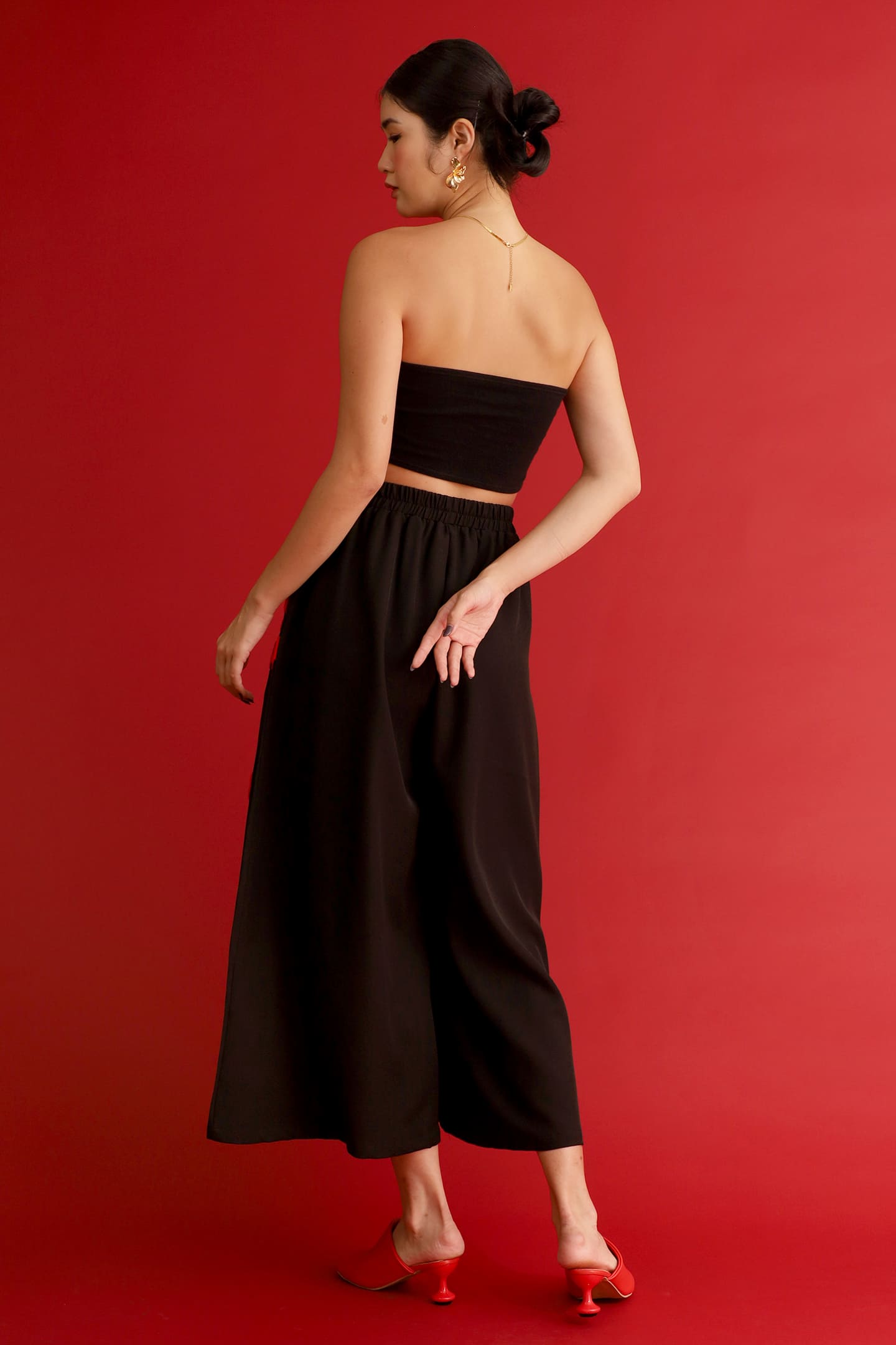 CHOSEN - Red Dynasty Embroidered Pants