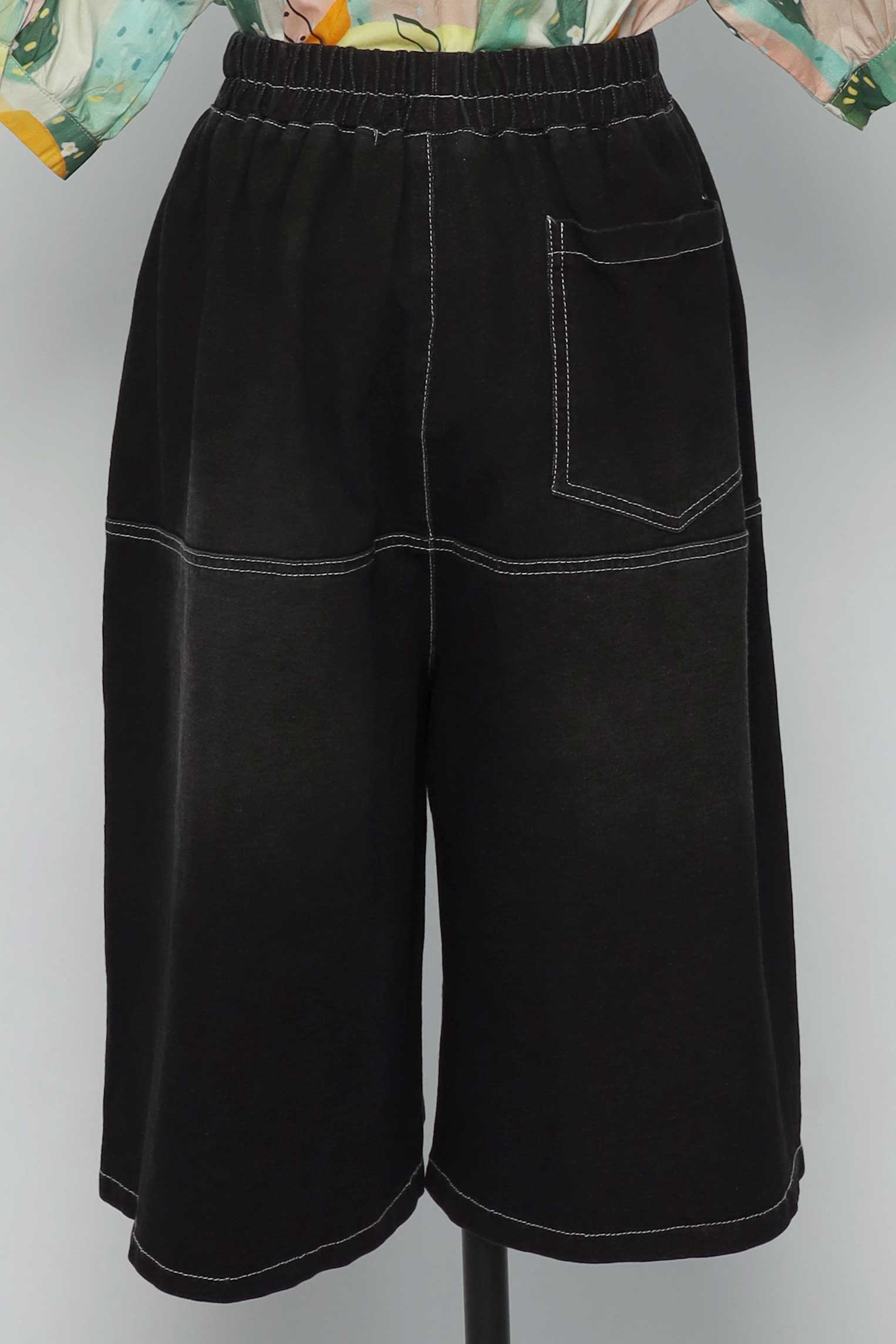 PO - Rex Denim Culottes in Black