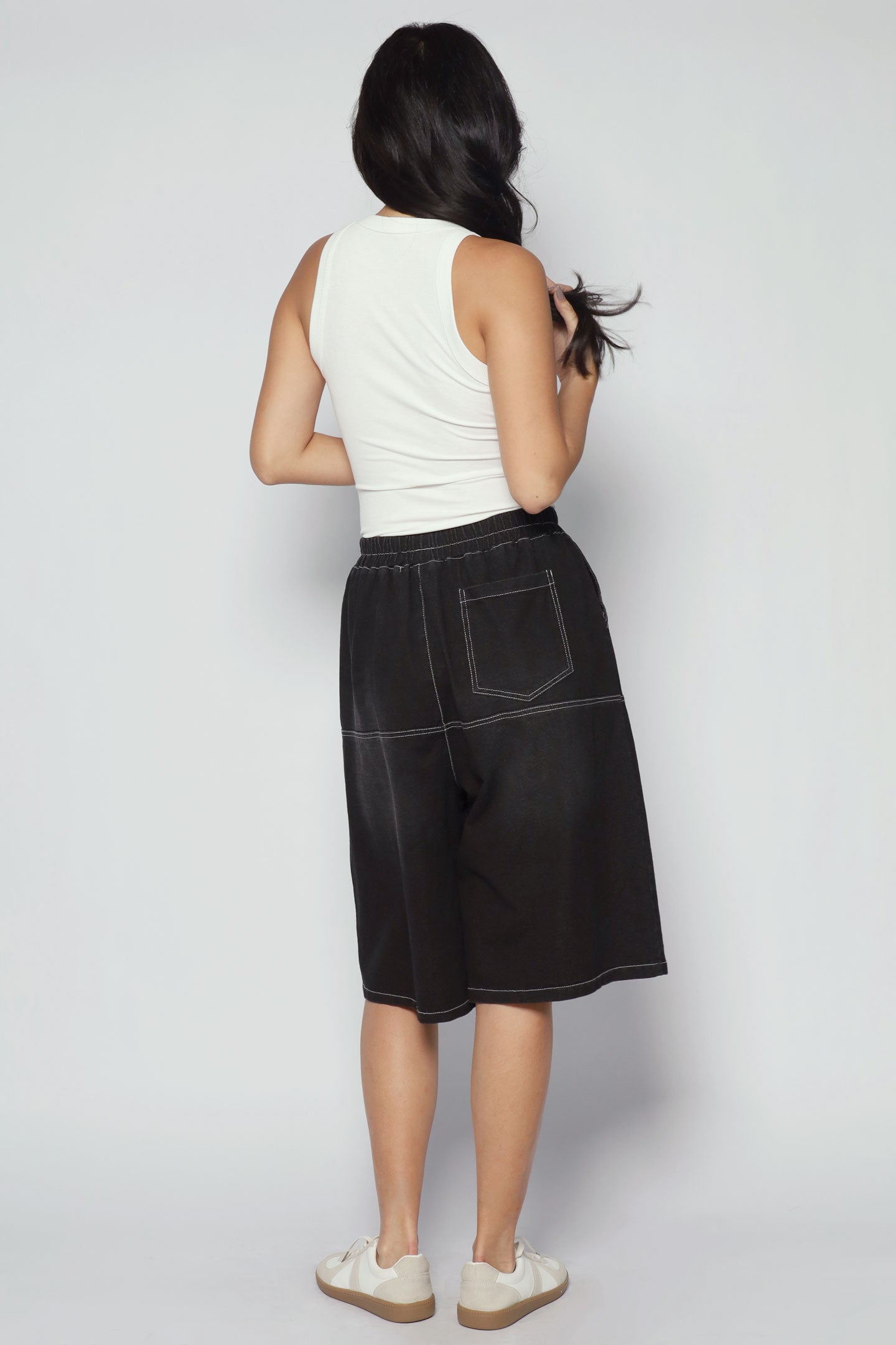 Backorders Rex Denim Culottes in Black