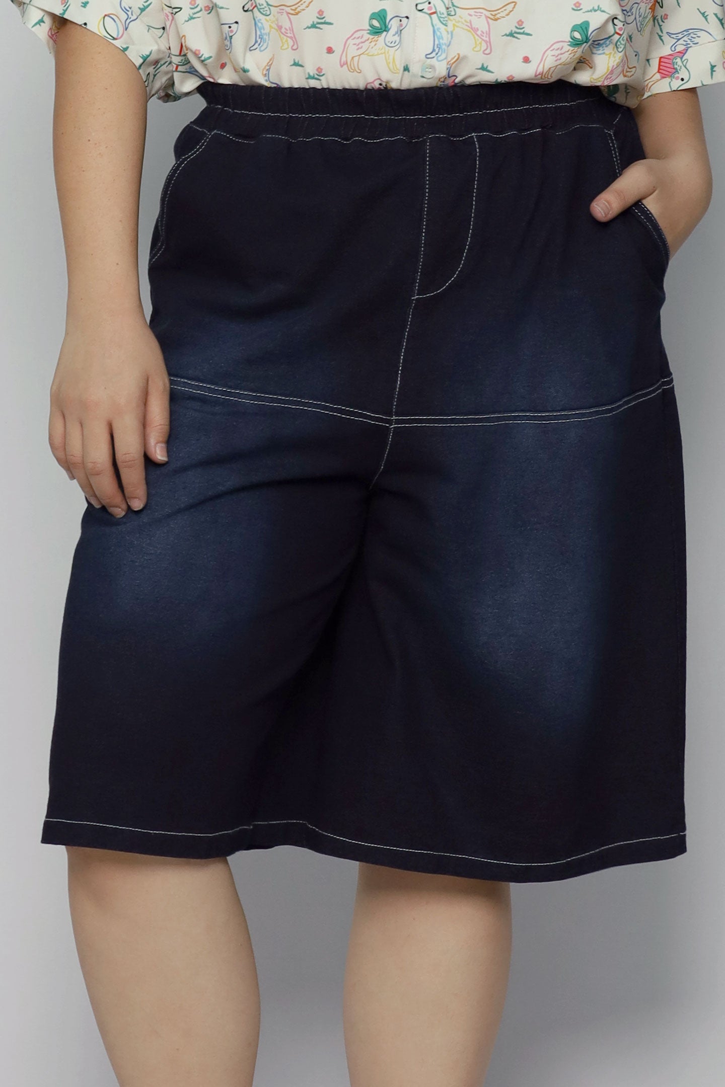 Backorders Rex Denim Culottes in Blue