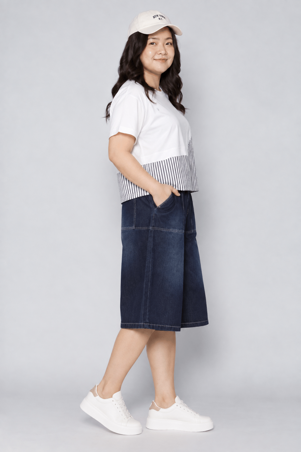 Rex Denim Culottes in Blue