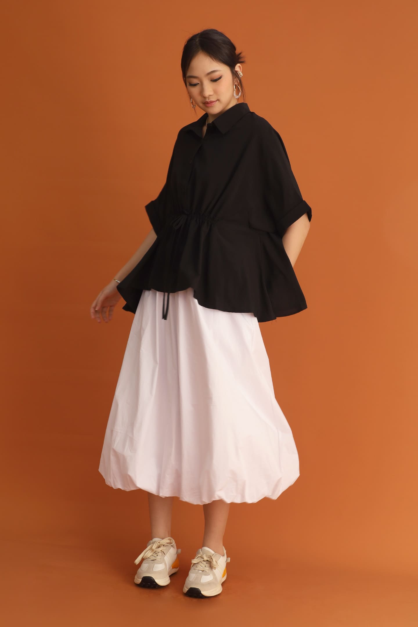 CHOSEN: Cath Drawstring Top in Black