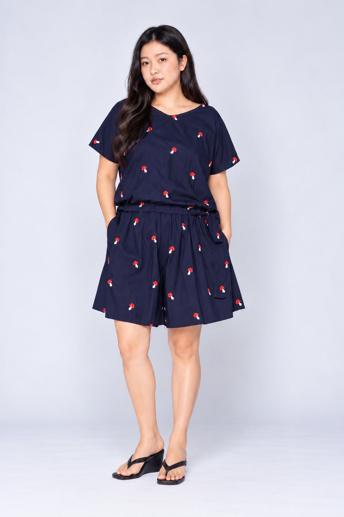 Ririsu Reversible Top in Mochi Mushroom