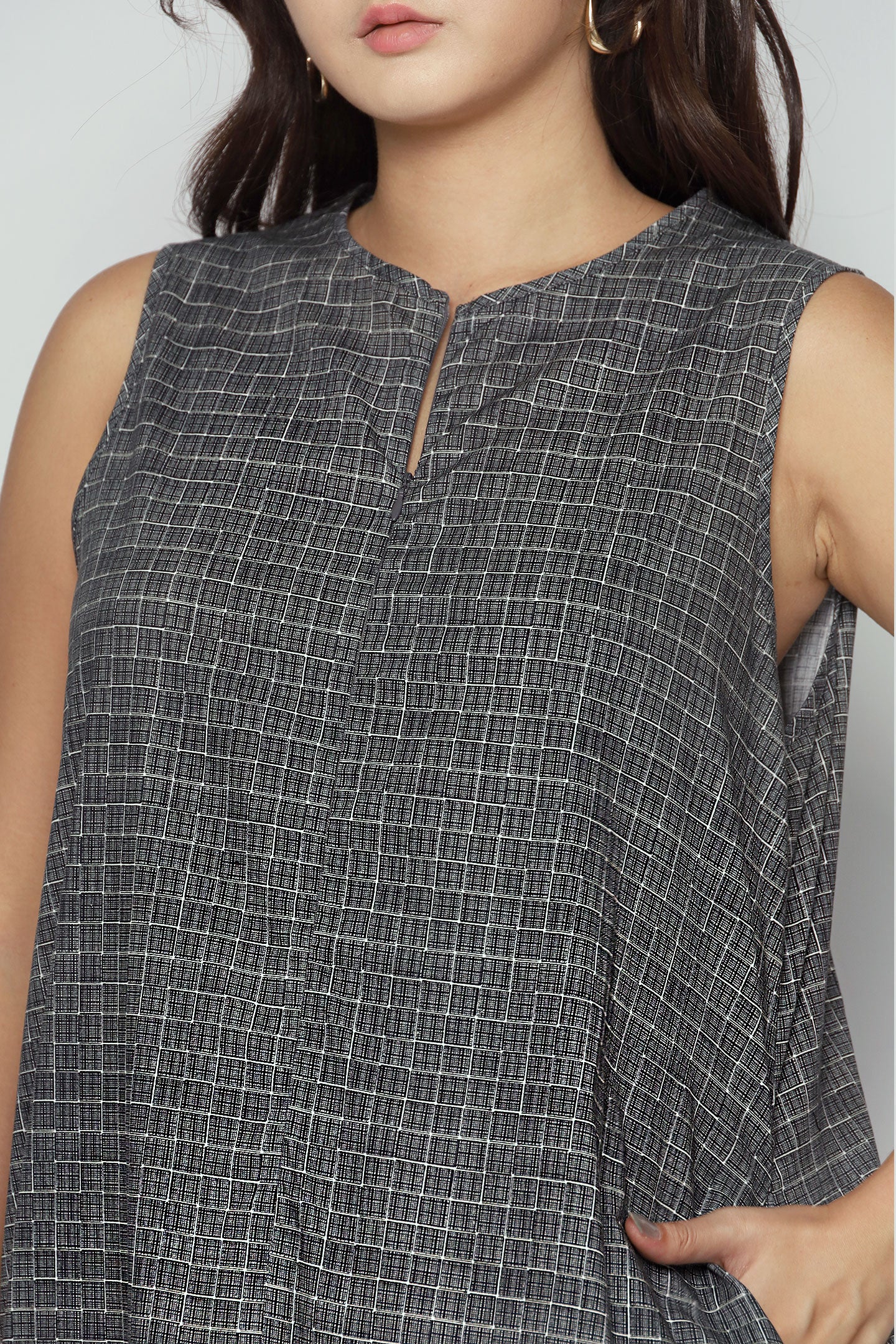 Romy Dress in City Grid