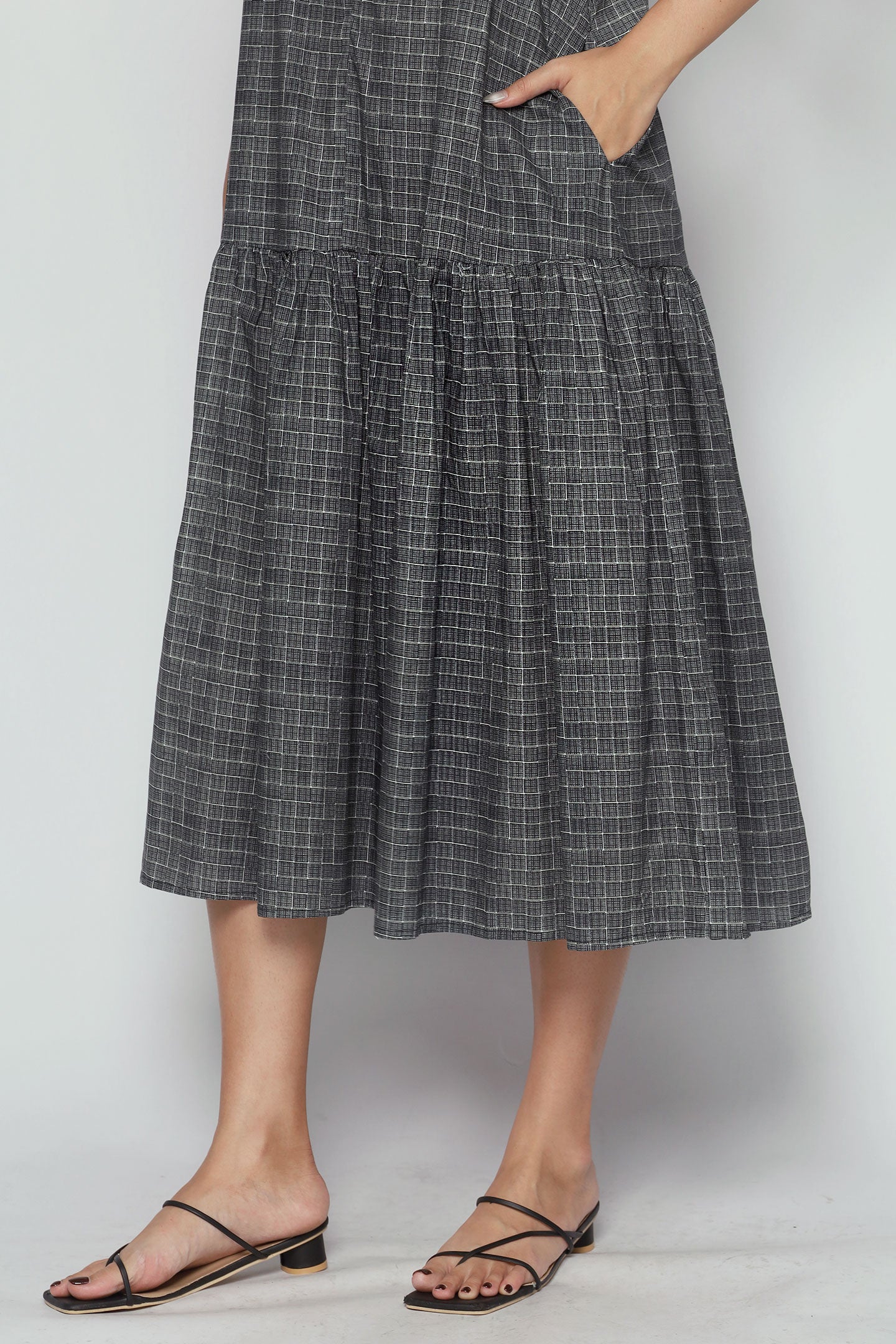 Romy Dress in City Grid