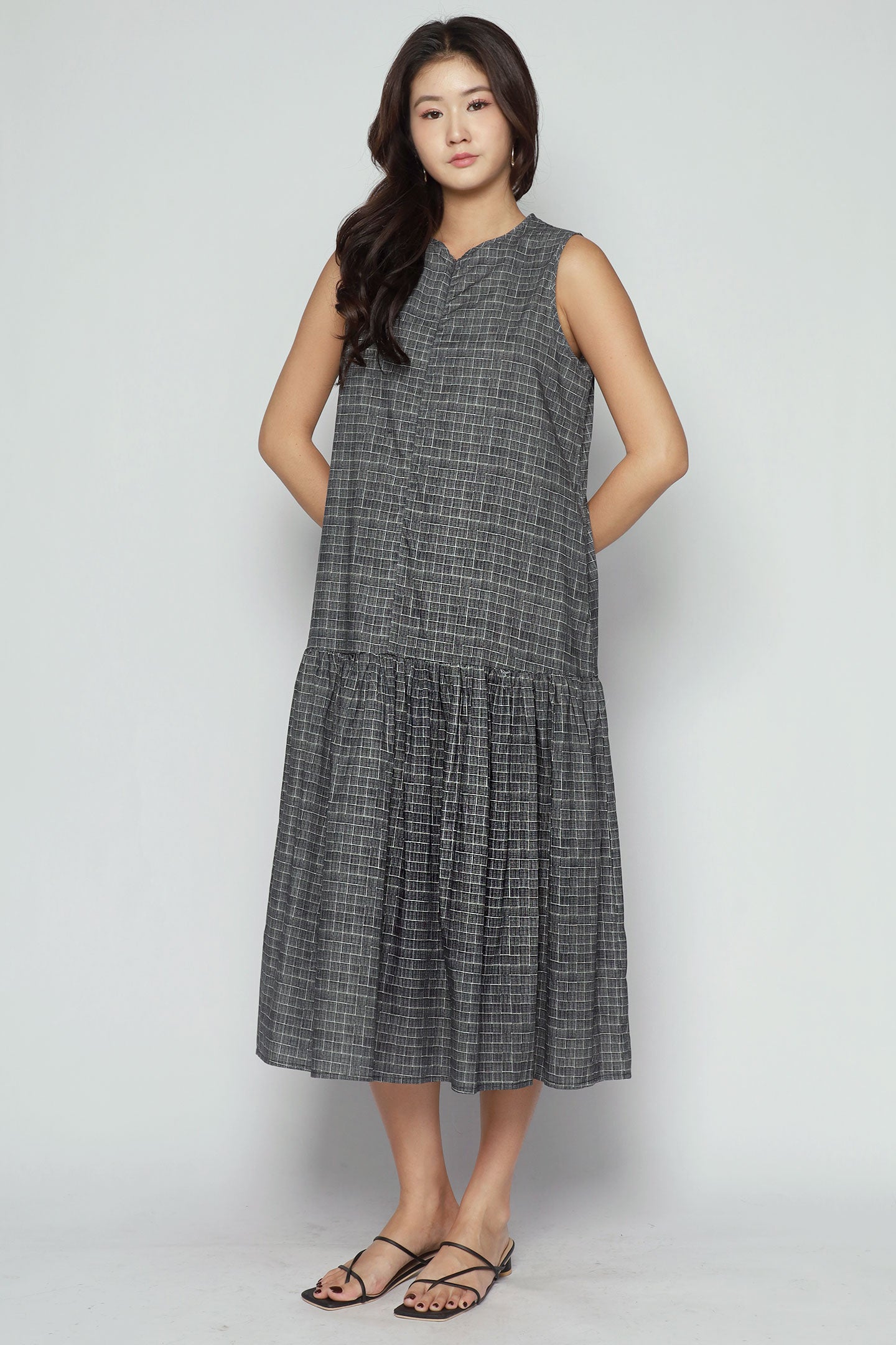 Romy Dress in City Grid