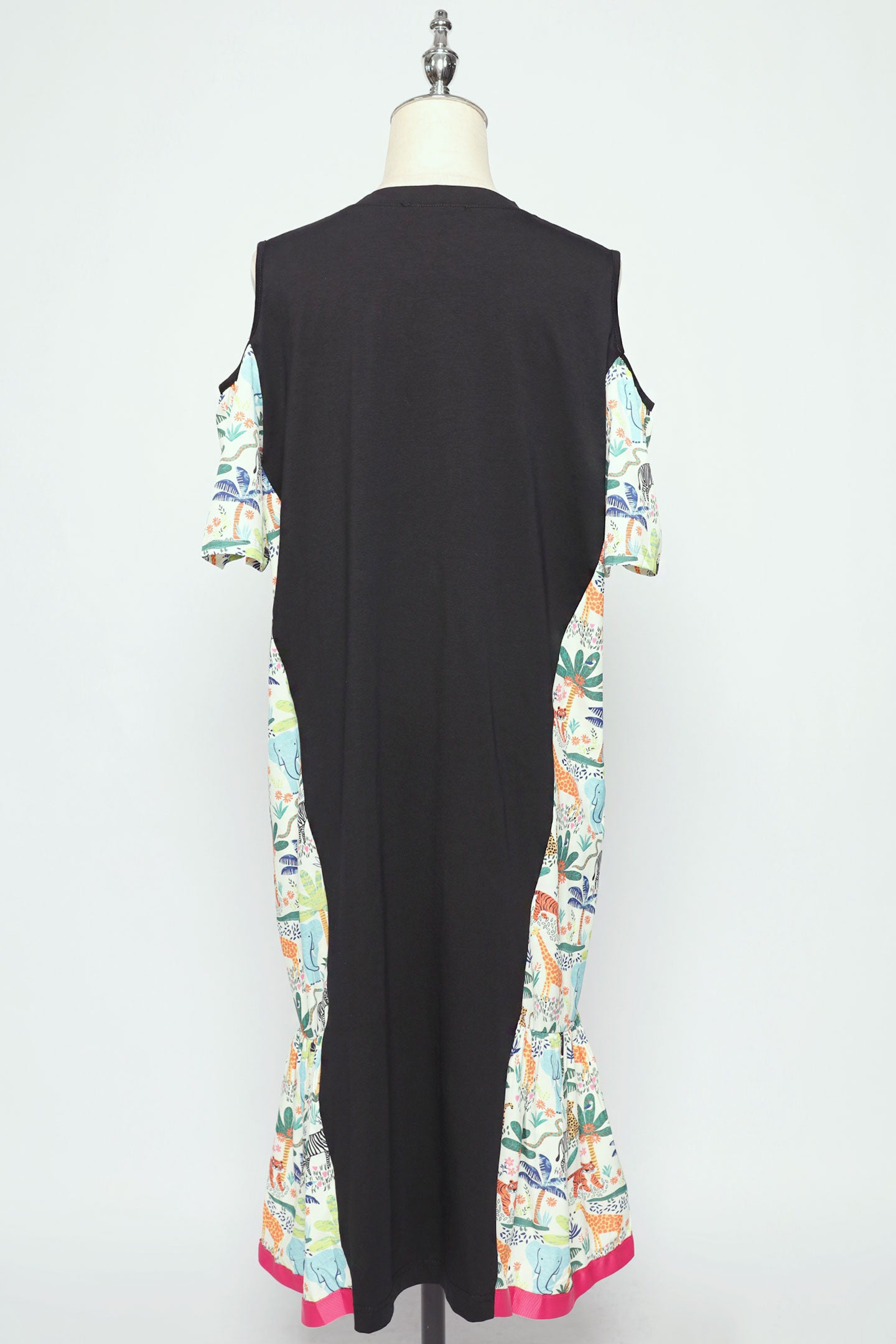 PO - Roselle Cold Shoulder Dress in Animal Jungle