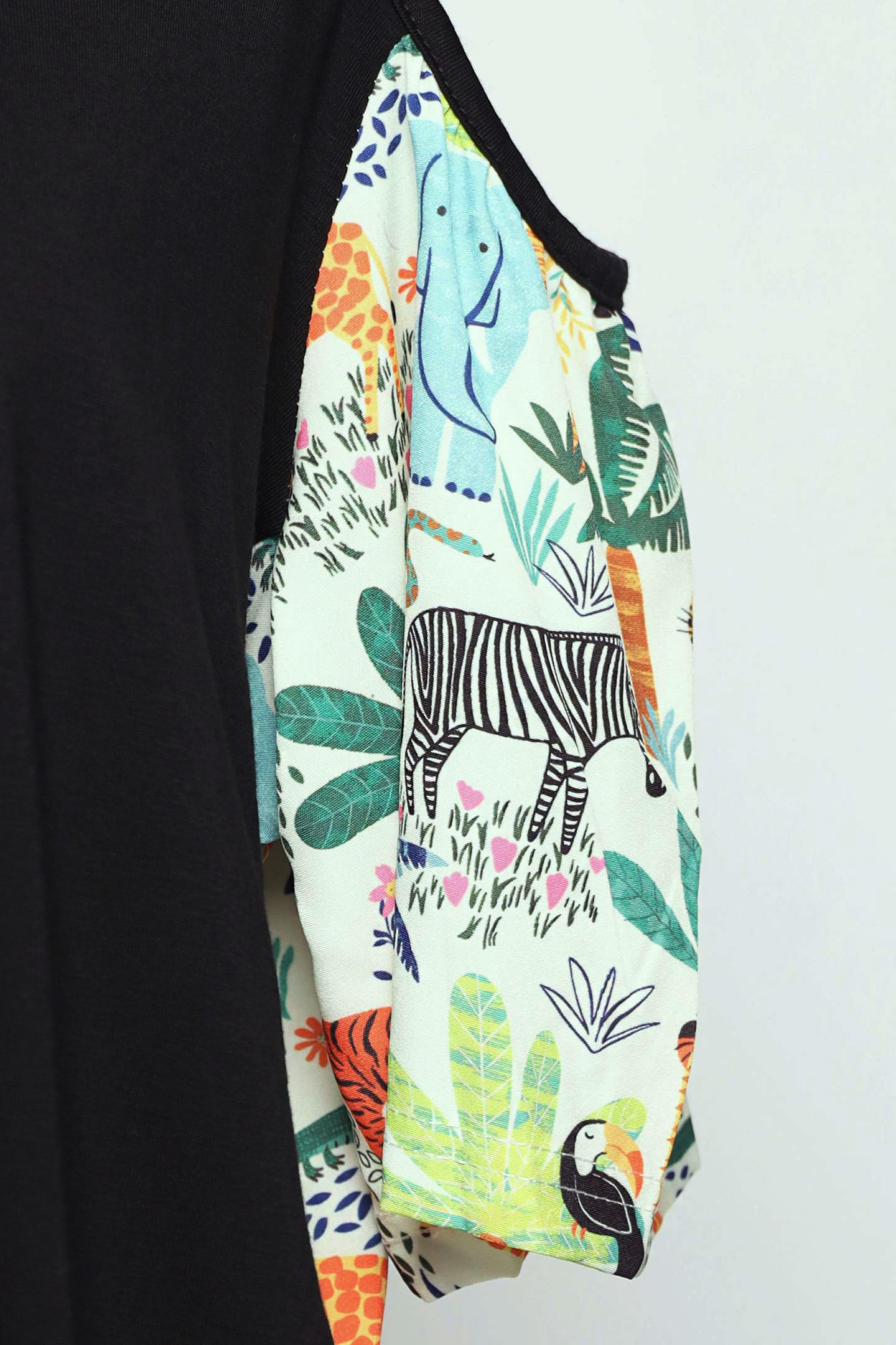 PO - Roselle Cold Shoulder Dress in Animal Jungle